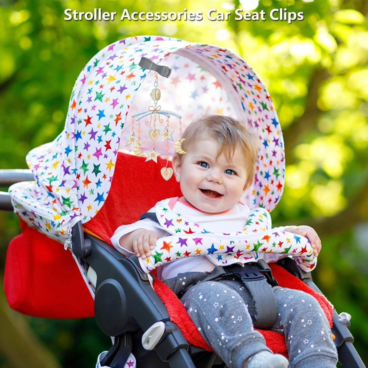 6 Pack Stroller Pegs Clips, Universal Buggy Pram Pegs to Hooks Muslin and Toys, Mosquito Net Clips, Sun Shade to Canopy, Car Seat Cover Clips, Pram Toy Holder, Nursing Cover Clip, Universal Fit image number 4