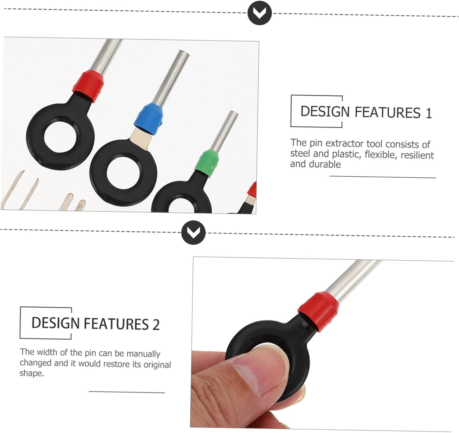 TOPPERFUN 73Pcs Terminal Tool Kit Terminal Puller Kit for Car Connector for Automotive Wire Stripper Use image number 4