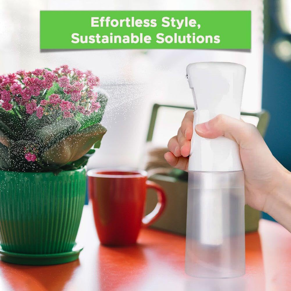 VIGOR PATH Continuous Spray Bottle with Ultra Fine Mist - Versatile Water Sprayer for Hair, Home Cleaning, Salons, Plants, Aromatherapy, and More - Empty Hair Spray Bottle (Clear - 5Oz) image number 1