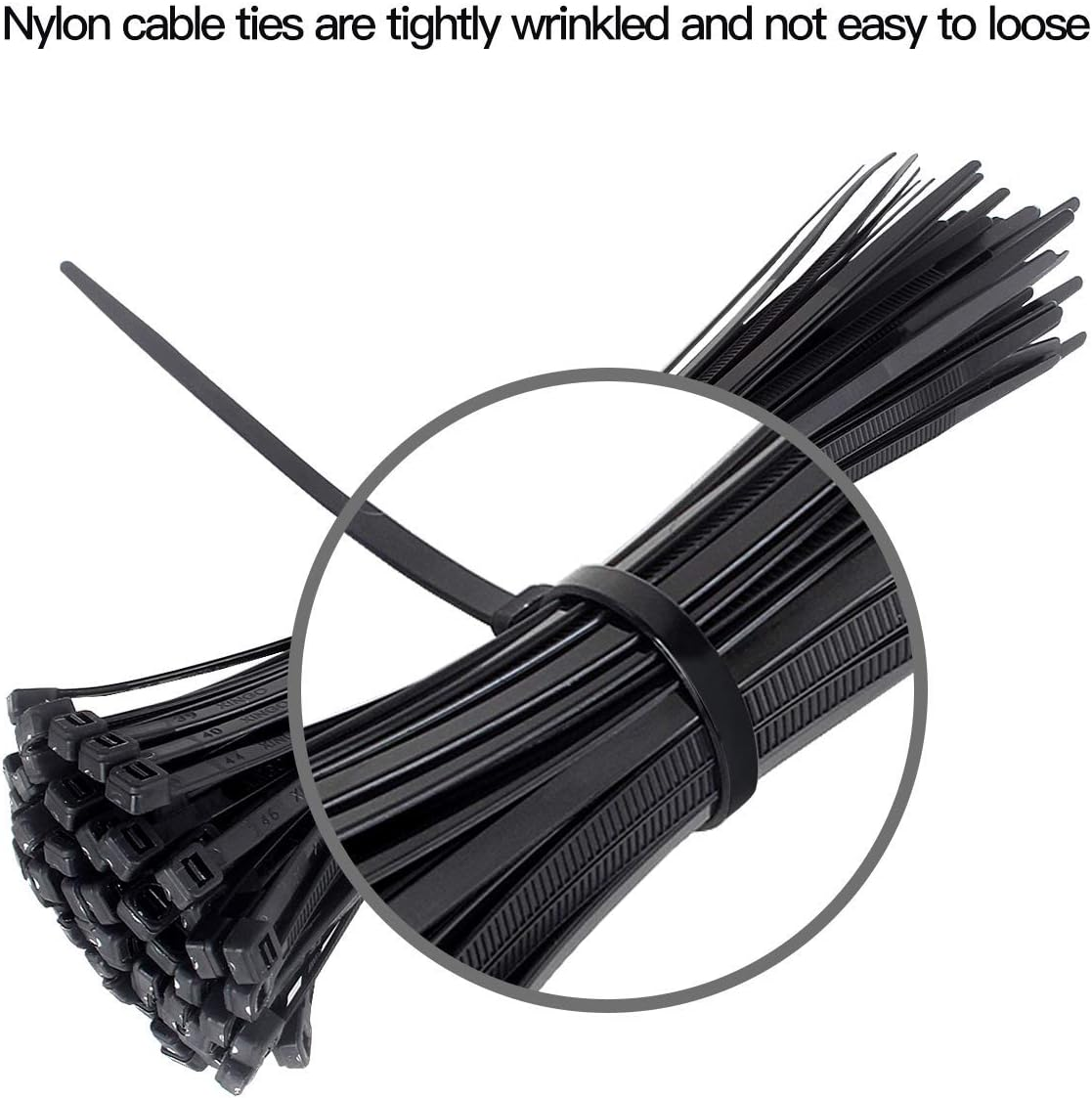 OZSTOCK Cable Ties Zip Ties Nylon UV Stabilised Bulk Black Cable Tie Nylon Zip Ties for Outdoor Use &ndash; Heat & Chemical Resistant Secure Wire, Hose, & DIY Organizing (4.00Mmx200Mm, 200PCS) image number 1