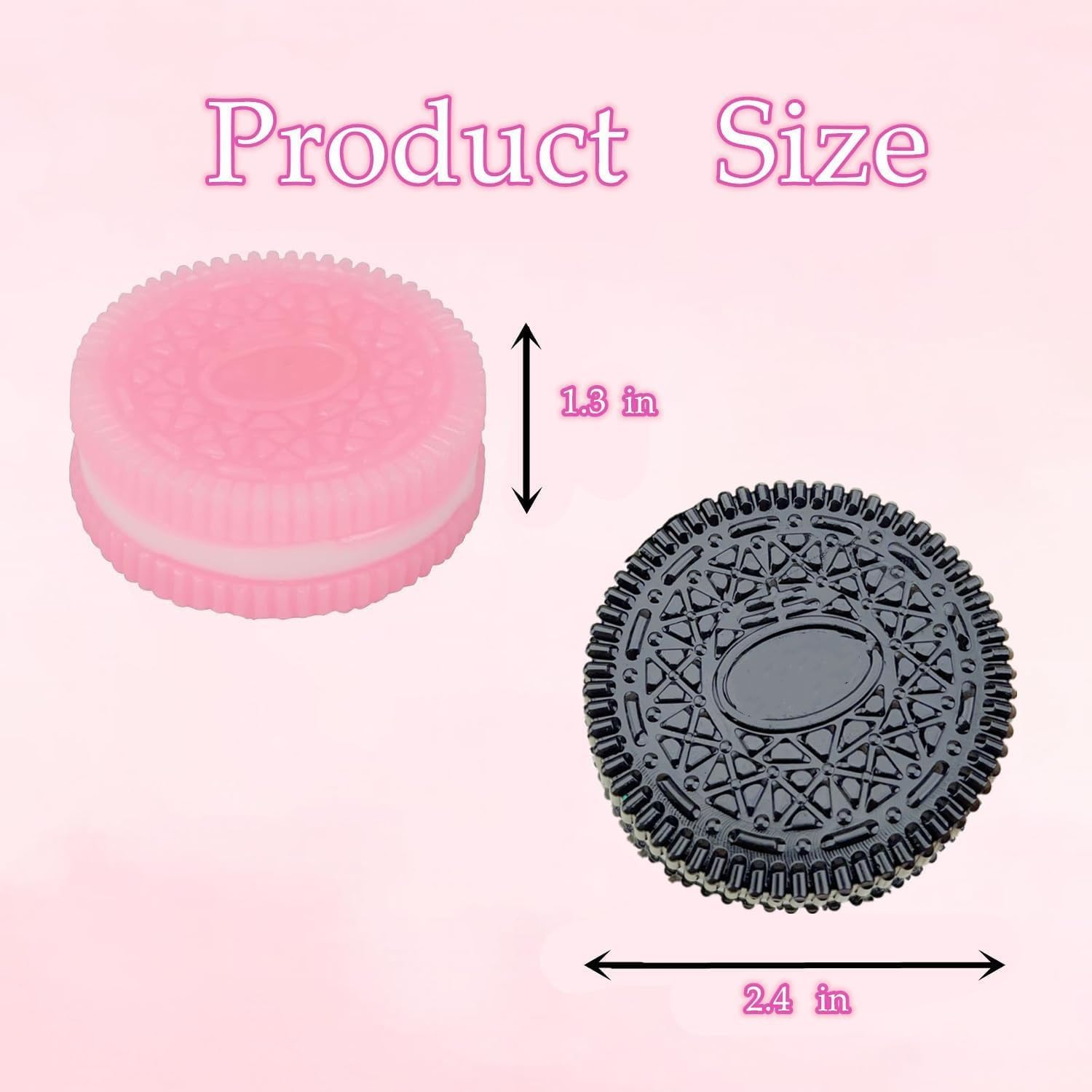 Squishy Stress Relief Pinching Simulation Squishy Pinching Anxiety and Relaxation Perfect Desk Accessory for Stress Relief (Black+Pink) image number 2