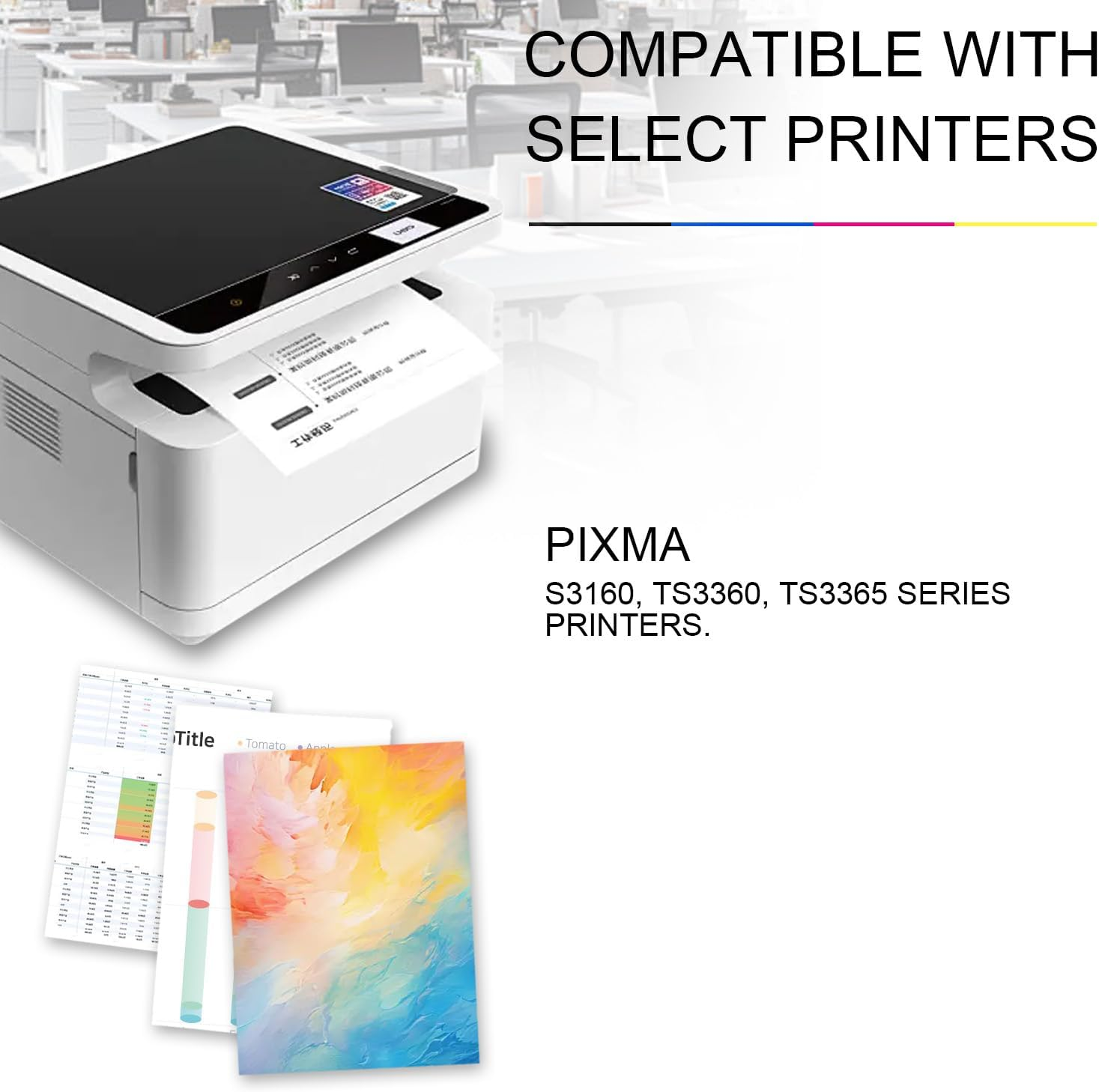 645XL 646XL Ink Cartridges Replacement for Canon PG-645 CL-646 Ink for PIXMA MG2560 MG2960 MG2965 TS3100 Printers PG645XL CL646XL MG3060 TS3165 R4560 Black and Color High-Yield image number 5