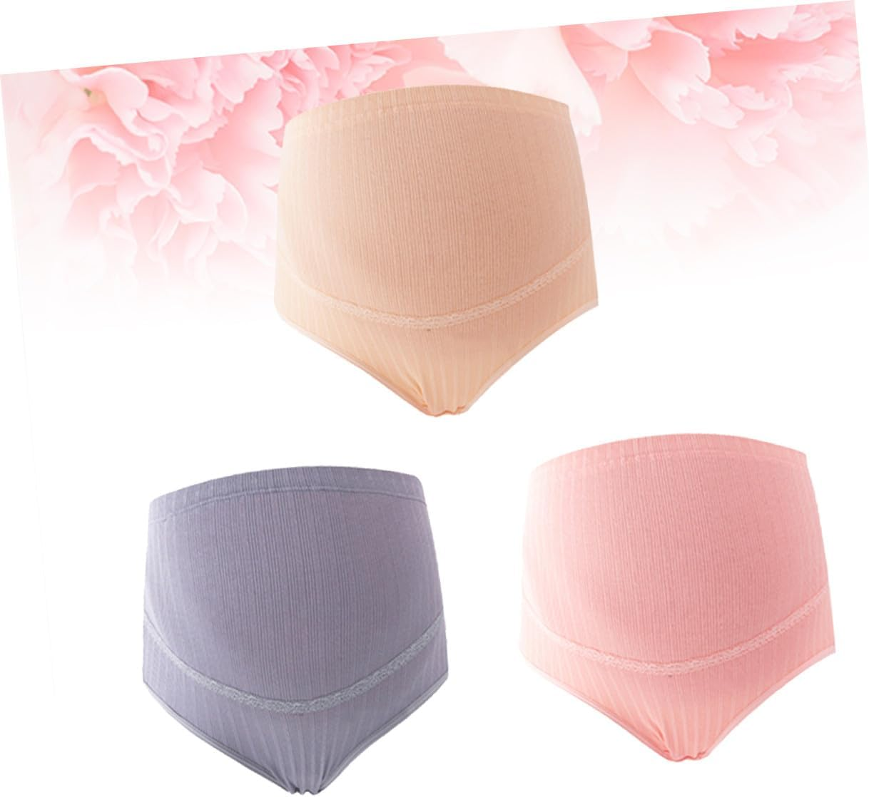 Minkissy 3Pcs Cotton Maternity High Waist Panties Maternity Underwear Nursing Underwear for Pregnant Women image number 5