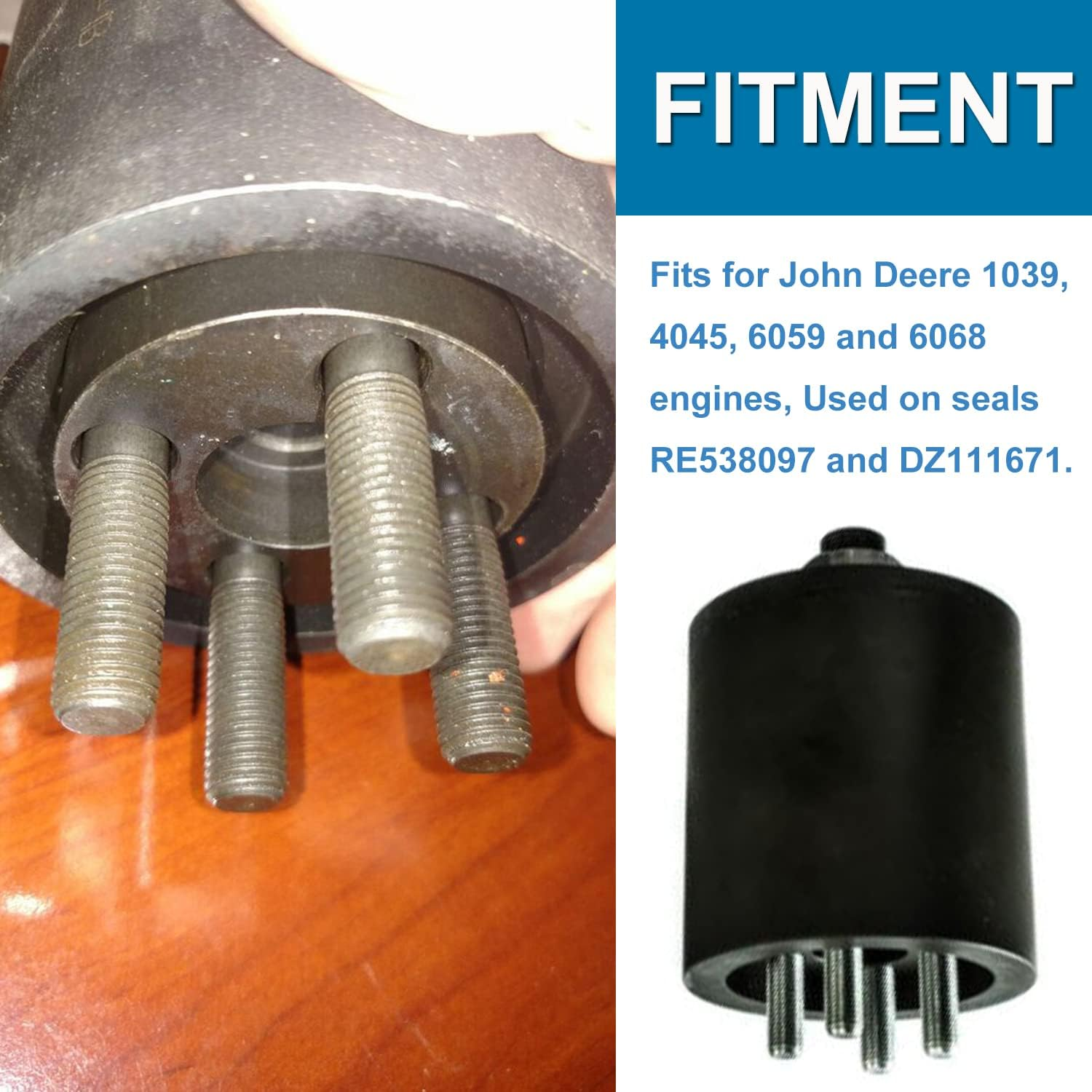 Yoursme JDG954B Crankshaft Gear & Front Crank Oil Seal Installer Fit for John Deere 1039, 4045, 6059 and 6068 Engines image number 2