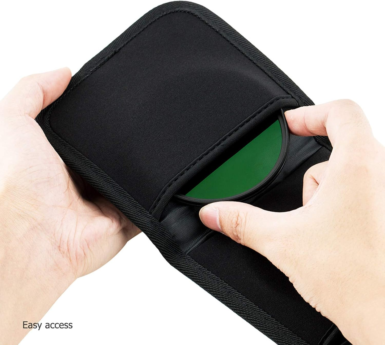 JJC 3 Pocket Foldout Filter Pouch Filter Protect Case Bag Holder Wallet Storage for 25Mm 37Mm 39Mm 40.5Mm 49Mm 52Mm 58Mm 62Mm 72Mm 77Mm 82Mm UV CPL ND Filters image number 2