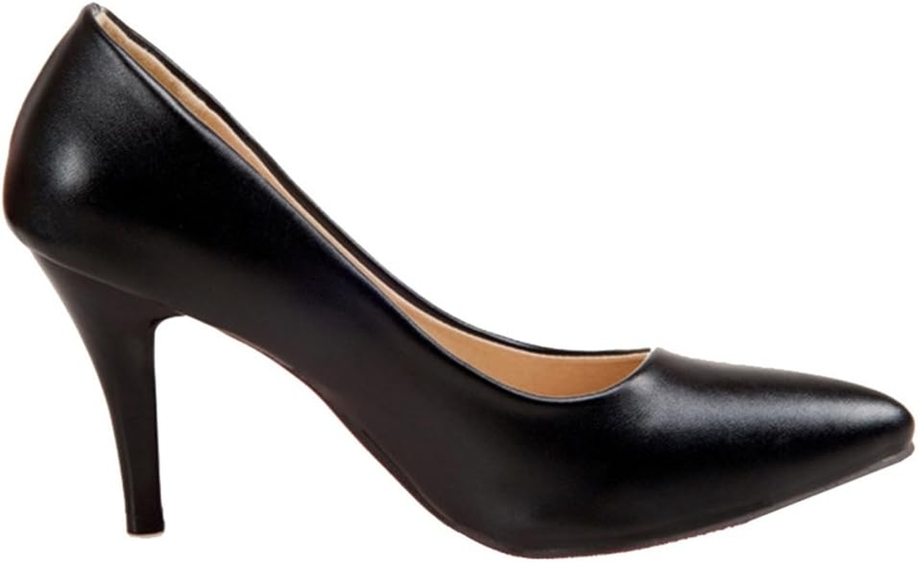 Working Heels with Thin Heel and Pointed Toe Business Pumps image number 1