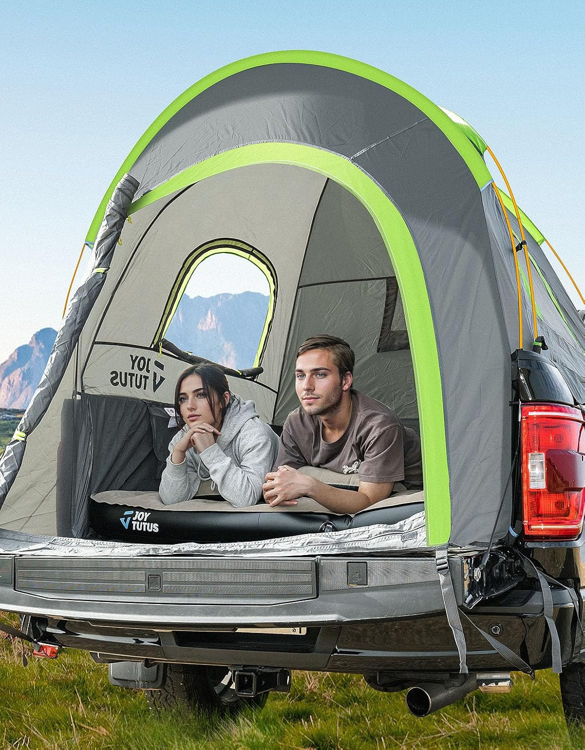 JOYTUTUS Pickup Truck Tent, Waterproof Pu2000Mm Double Layer for 2 Person, Portable Truck Bed Tent image number 4