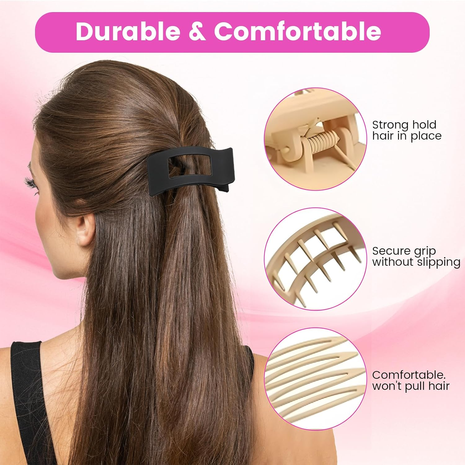 FOLAI 12 Pcs Hair Clips Set Hair Clips Strong Hold for Daily Use Office