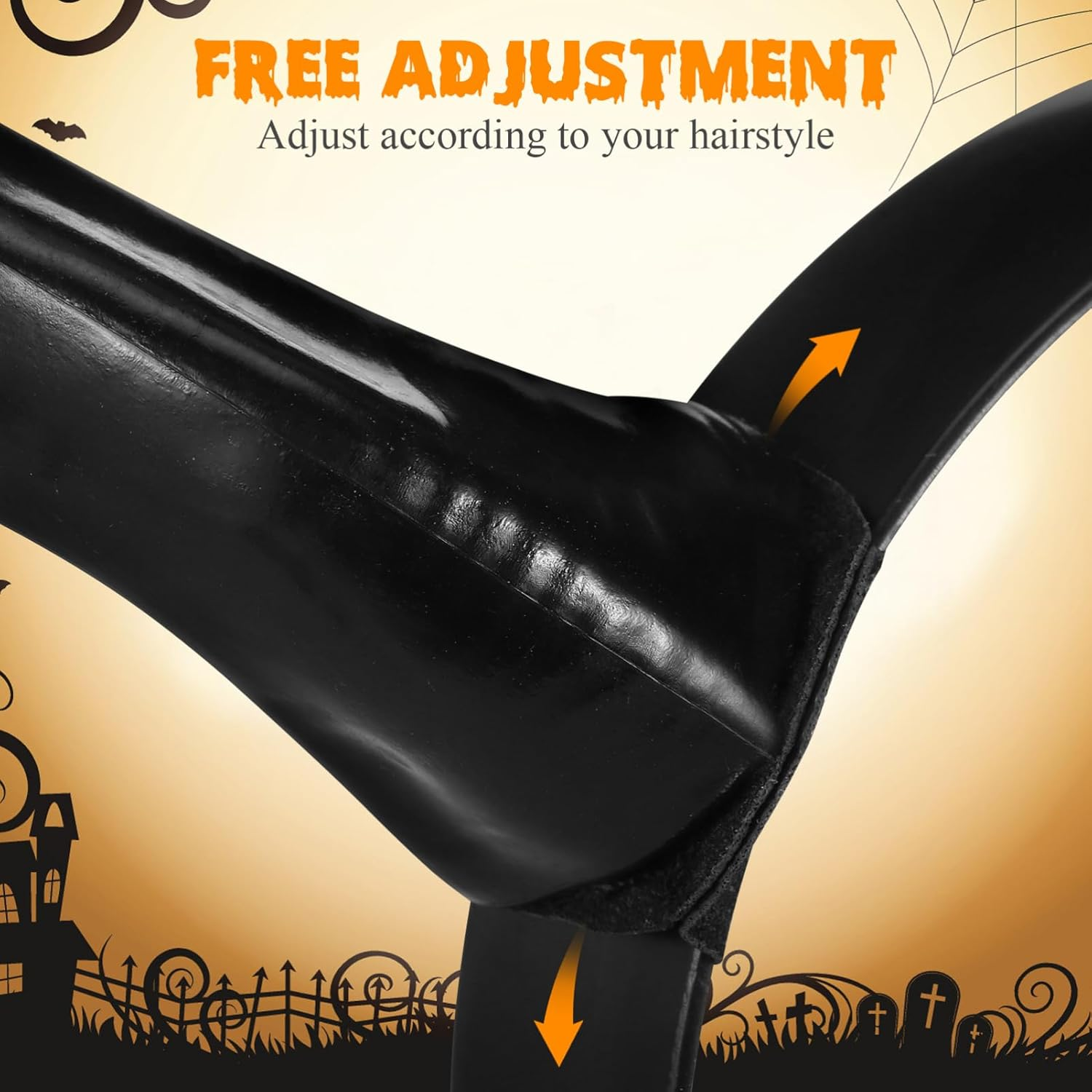 TOYANDONA 1 Piece Devil Horns Headband: Halloween Ox Horn Headpiece Ox Horn Headband Cosplay Accessories Gothic Hair Band for Women Men and Girls image number 1