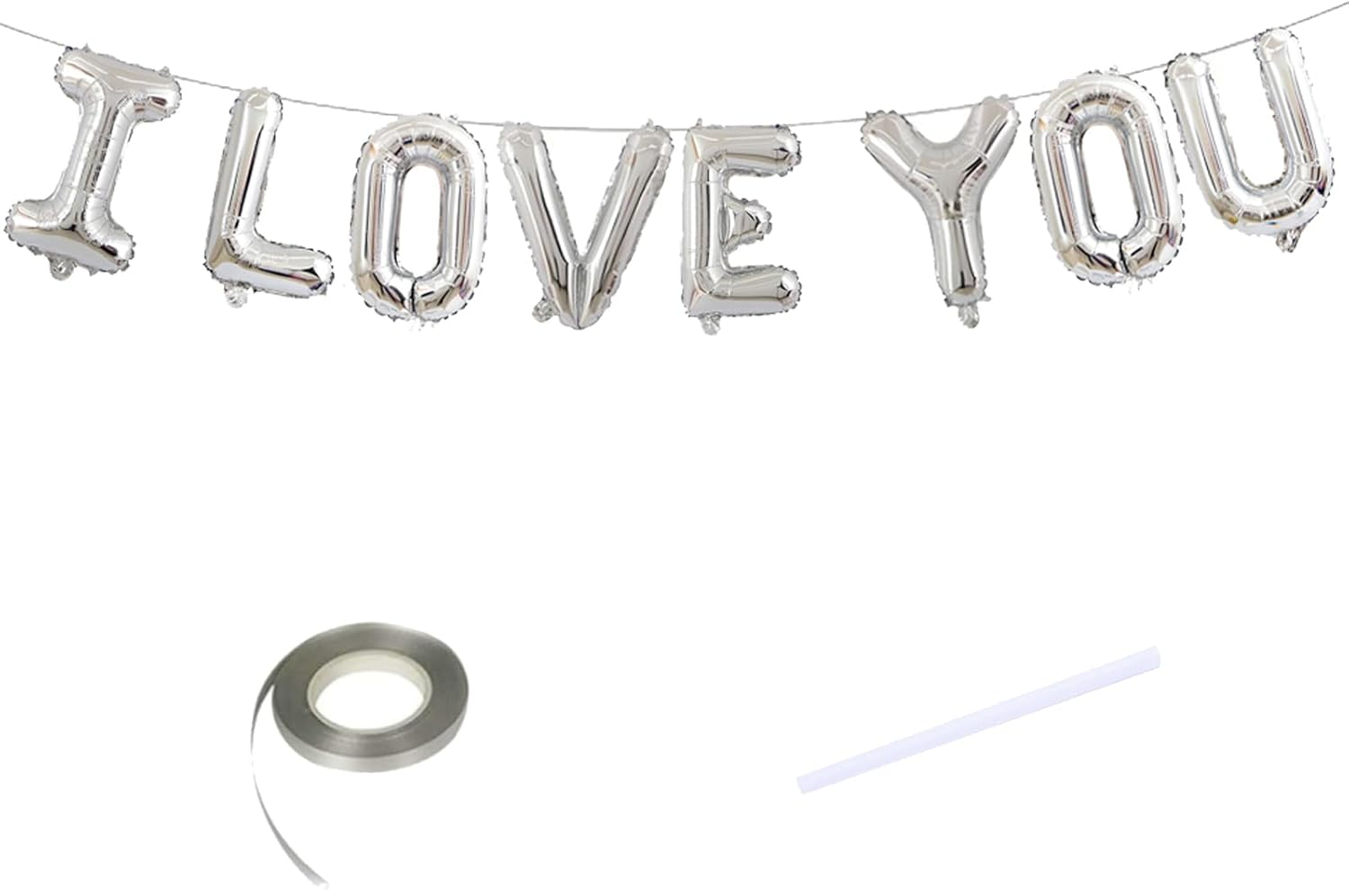 Tuoyi 16 Inch I Love You Letter Foil Balloons,Perfect for Romantic Valentine'S Day Wedding Bridal Shower Anniversary Engagement Party Supplies image number 2