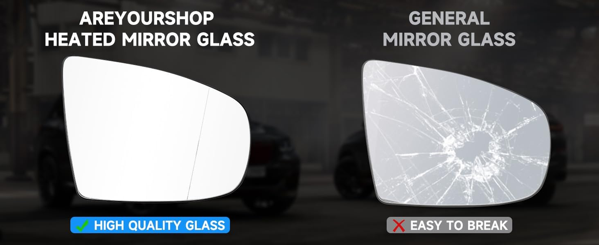 Areyourshop Right Heated Wing Side Mirror Glass Car Mirror Rear View Mirror Glass for BMW X6 E71 E72 2008-2014 for BMW X5 E70 E70 LCI 2007-2013 image number 1