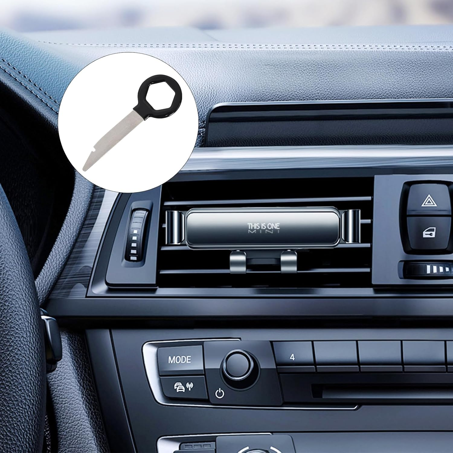 Radio Removal Tool 4 Pieces Key Din Release Key Set, Stainless Steel Car Cd Dvd Host Key Removal Tool, Easy to Hold, for Audi Mercedes Volkwagen Vw Ford Car Stereo Radio Key image number 4