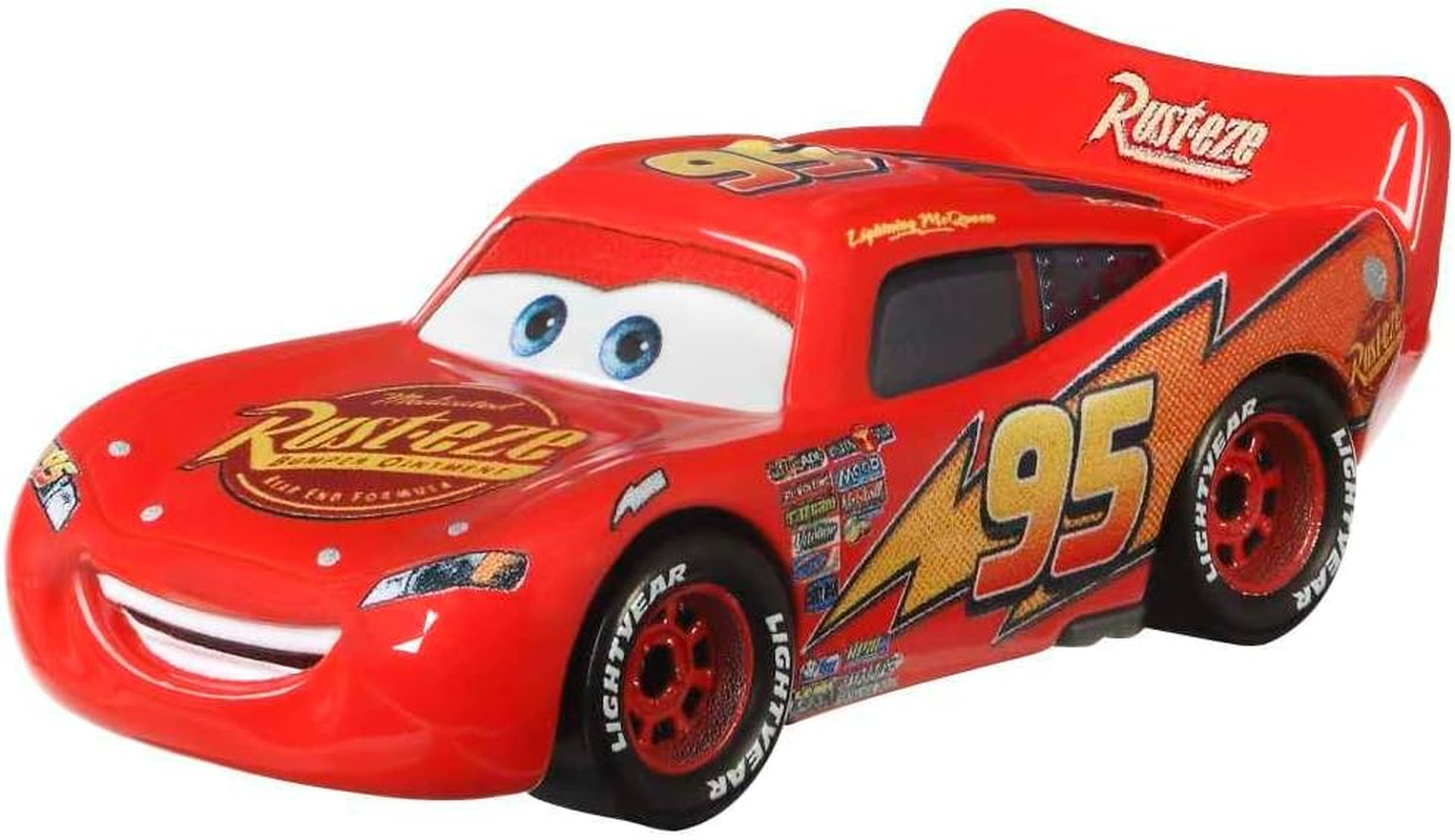 Disney Pixar Cars Lightning Mcqueen with Rusteze Sign Diecast Car image number 4