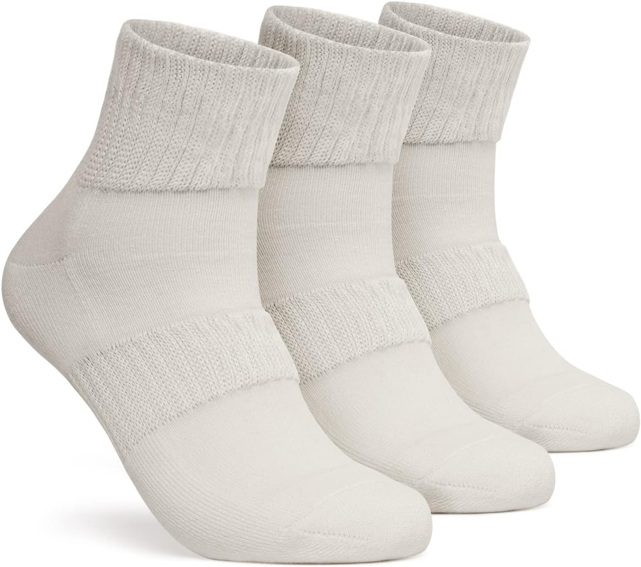 TSLA 3-Pack Diabetic Socks - Non-Binding, Breathable Cotton Blend, Cushioned Soles, Unisex image number 3