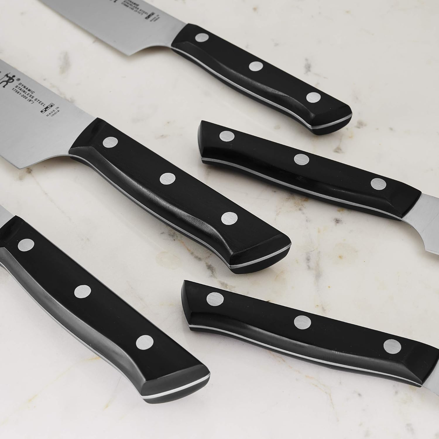 HENCKELS Dynamic Razor-Sharp 5-Piece Kitchen Knife Set, Chef Knife, Bread Knife, German Engineered Informed by 100+ Years of Mastery image number 2