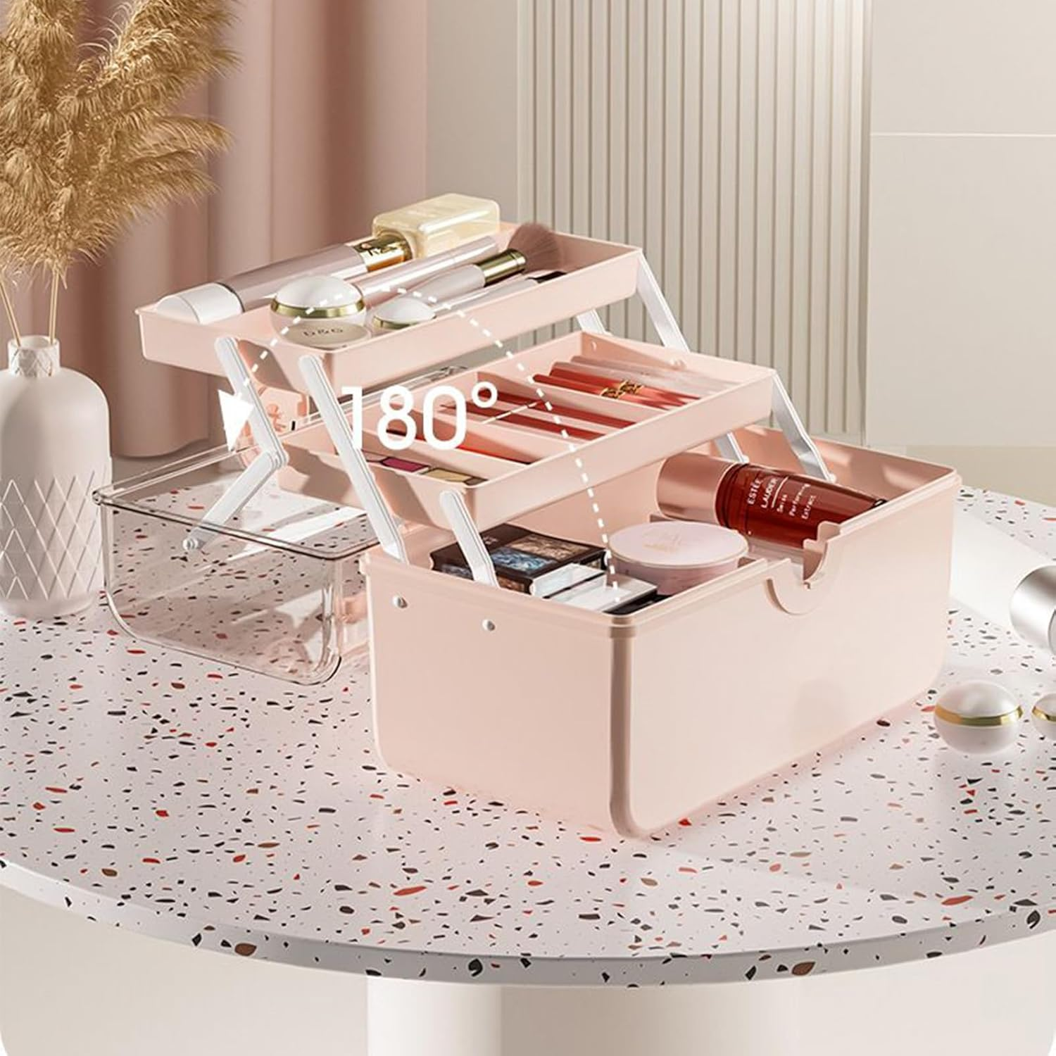 Hair Box, Dust-Proof Portable Jewelry Storage Box, Storage Holder Case Trays for Kids Baby Ties Nail Supplies Craft School Office image number 6