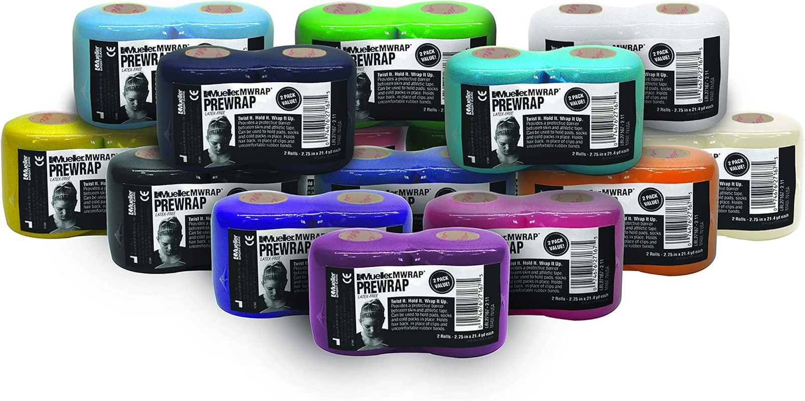 Mueller Mwrap Latex-Free Prewrap, 2.75" X 21.4 Yd Roll, Pink, 2 Pack - Pink image number 4