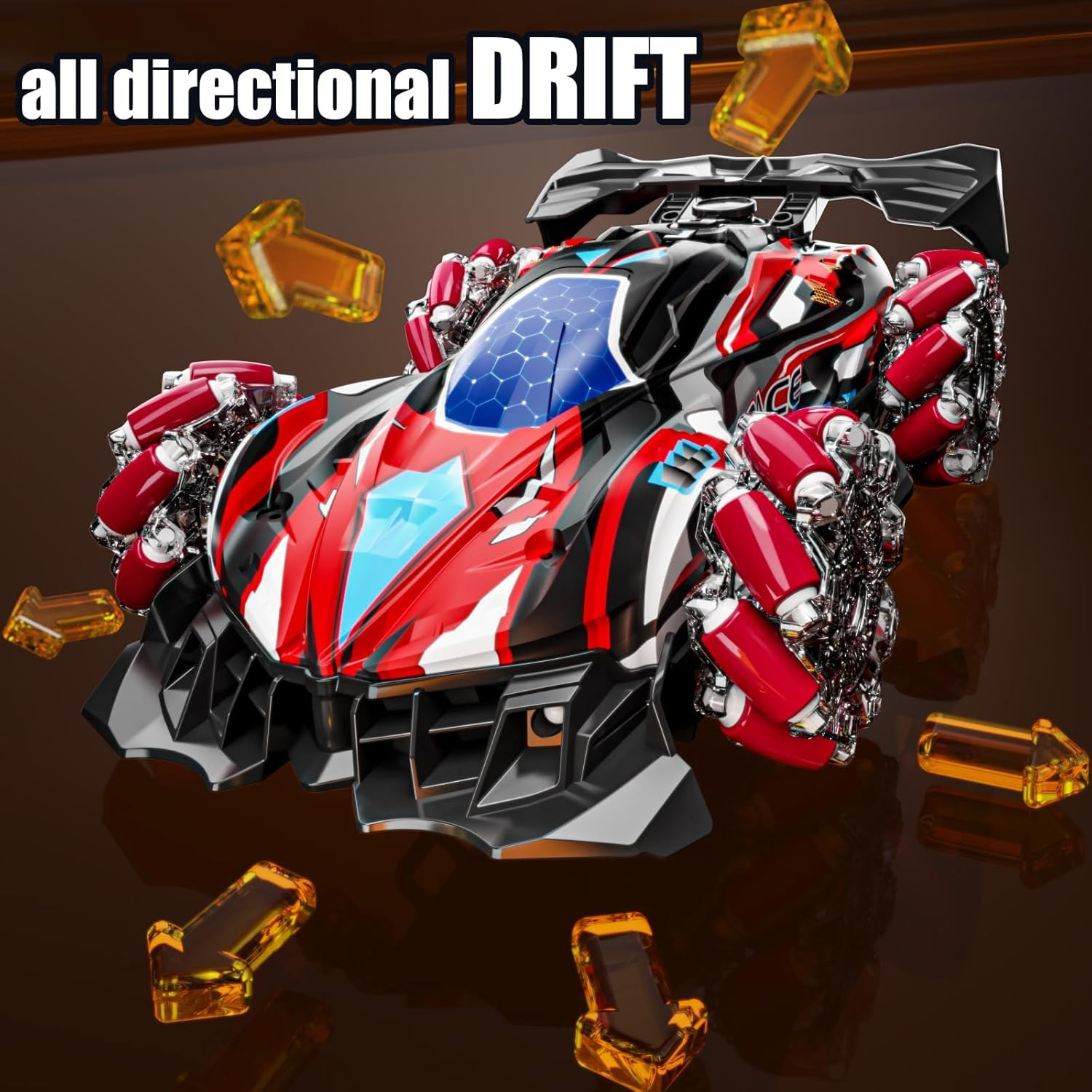 Remote Control Car for Kids Toys RC Stunt Car 360&deg;Rotating RC Cars with Music 4WD off Road Radio Controlled Truck 2.4Ghz Outdoor Toy RC Drift Car for Boys (Blue) image number 5