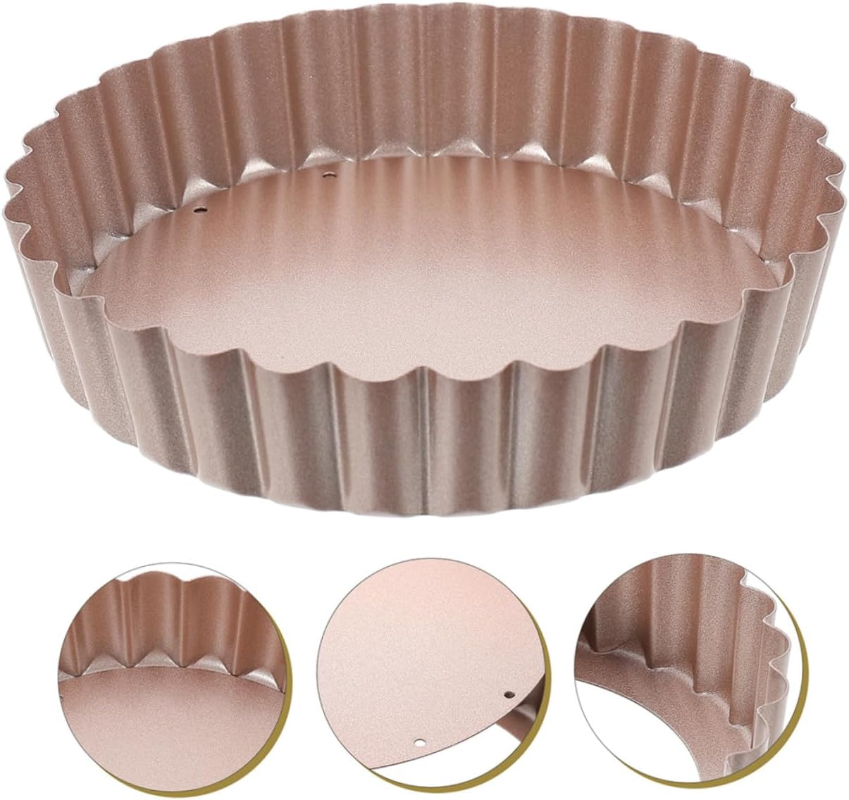 Gatuida 2Pcs Non-Stick Mini Tart Pans Removable Bottom, 5.5 Inch round Carbon Steel Baking Pans for Pies Quiches and Mini Desserts, Heavy Duty Bakeware Set for Home Baking image number 2