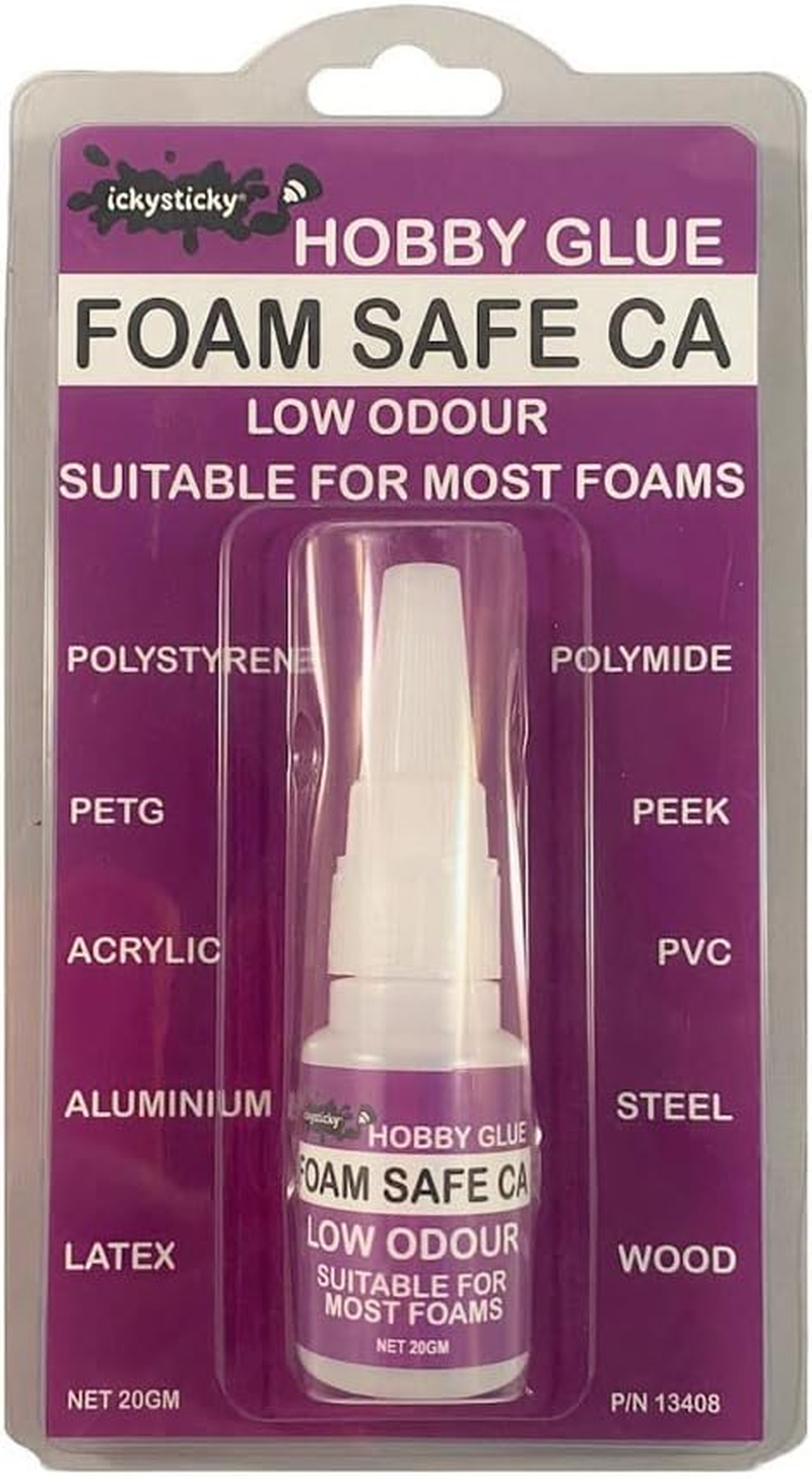Ickysticky Thin Foam Safe CA Glue 20 G Premium Superglue Wood, Craft, Metal, Plastic, Model Kits, DIY, Home, Office image number 1
