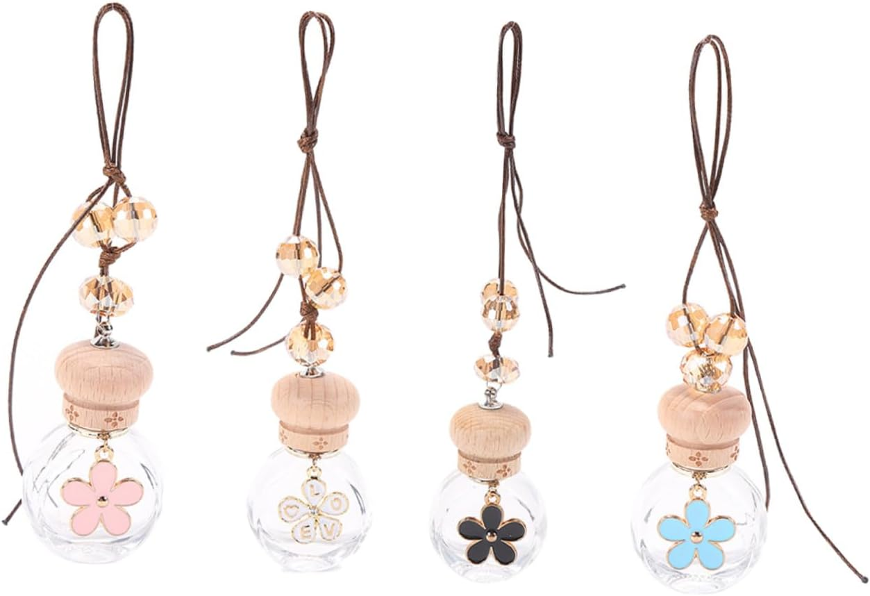 STOBAZA 4Pcs Hanging Perfume Bottles Car Scent Air Freshener Empty Bottles for Car Decor image number 4