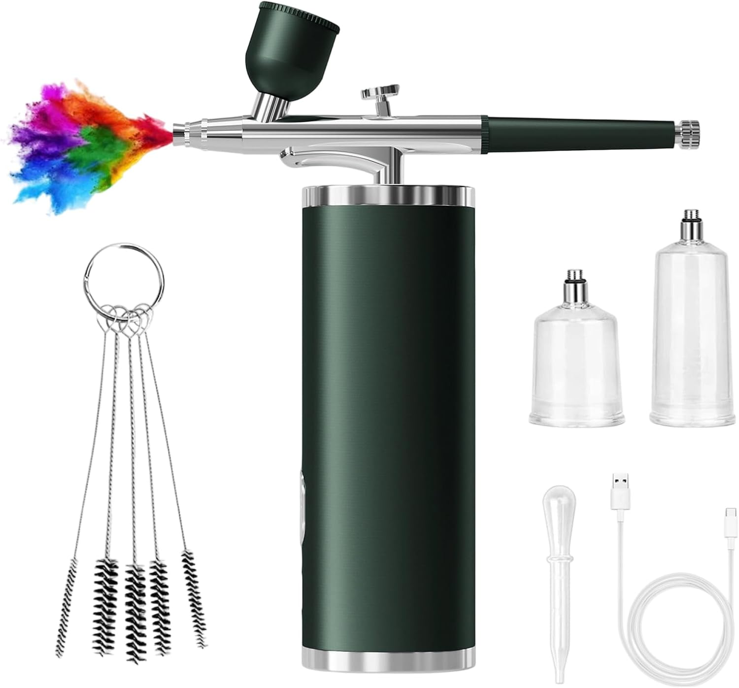 Handheld Face Chiselizer Airbrush Set Compressor USB Rechargeable Cordless Airbrush Dry Skin Replenishing Spray Face Mist Machine image number 3