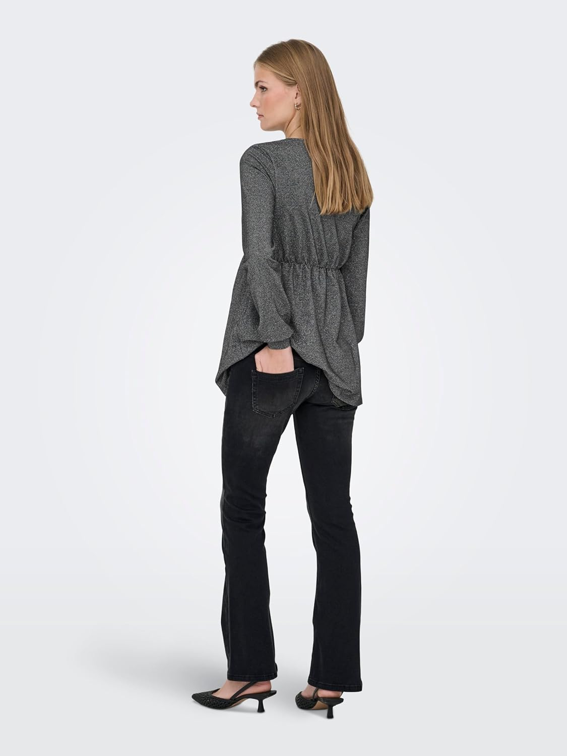 ONLY Female Flared Fit Jeans Olmblush Medium Waist Flared Jeans image number 2