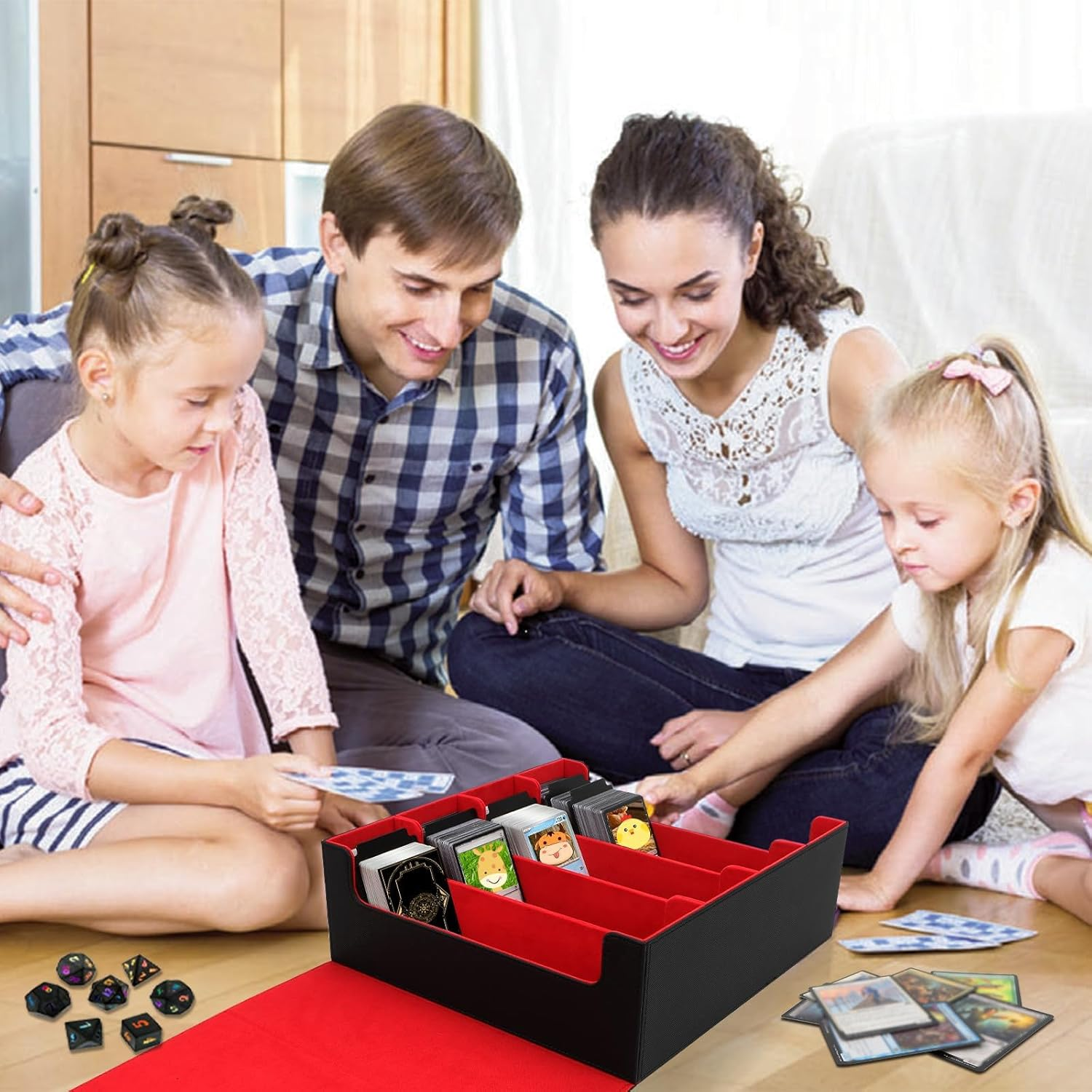 YOZOTI Card Deck Case for Trading Cards 2400+, Leather Magnetic Closure Commander Storage Box Magic Card Protectors Fit for Yugioh, MTG and Sport Cards&hellip; image number 5