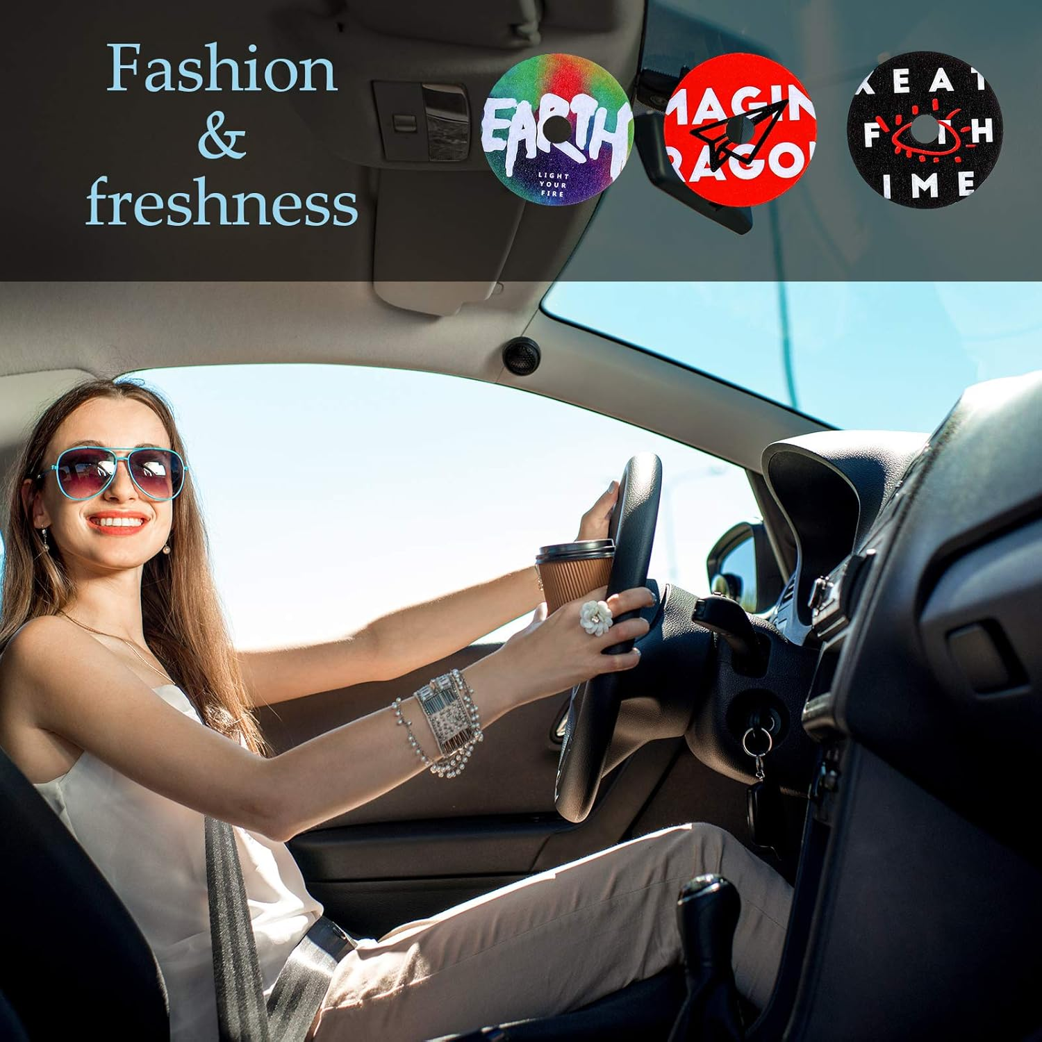 30 Pcs Record Player Air Freshener Refills Car Fragrance Diffuser Aromatherapy Tablets Replacement Pads Retro Style Automotive Air Freshener Perfume Purifiers for Car Decor Accessories Home Office image number 3