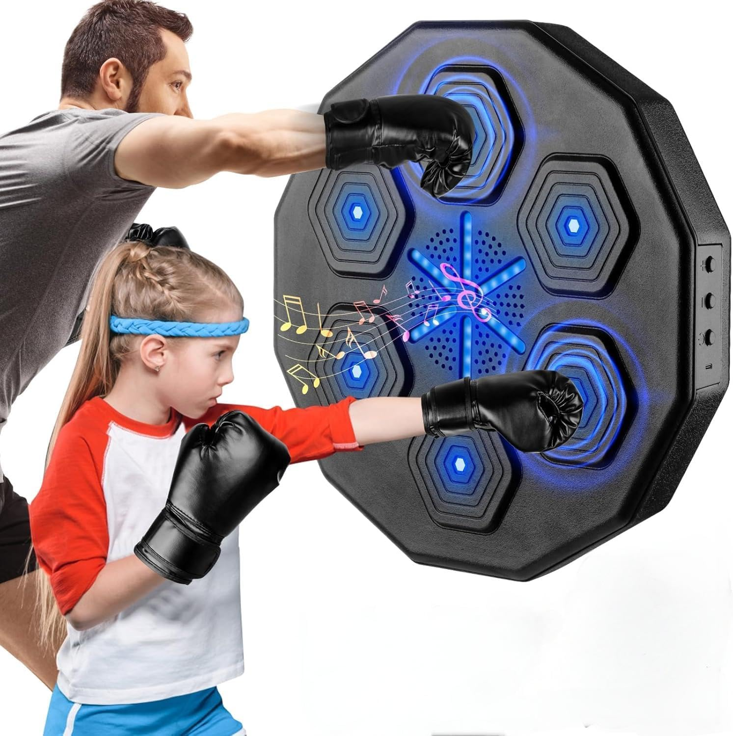 Smart Music Boxing Machine,Yueme 9 Training Modes Led Boxing Machine,Can Play Music and Connect to Bluetooth Music Boxing Machine Wall,For Home Exercise image number 5