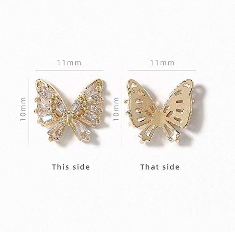 HANGQINGHENG 2-Piece Nail Jewelry Zircon Rhinestone Decoration Alloy Nail Decoration (Color : 159 27) image number 3