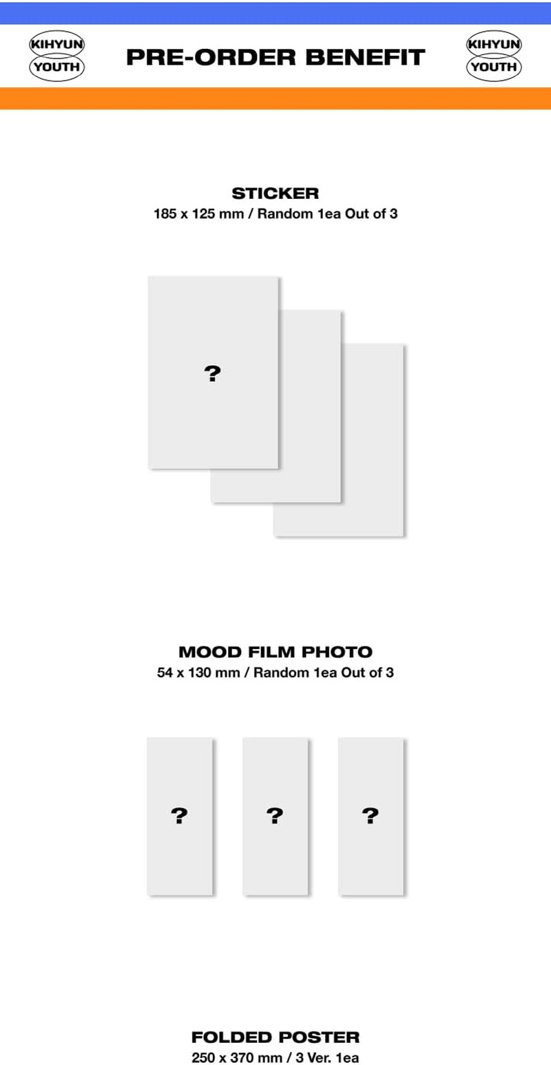 KIHYUN YOUTH 1St Mini Album Cd+Photobook+Photocard+Travel Ticket+Sticker+Pob+Tracking (THE 2ND JOURNEY Version) image number 6