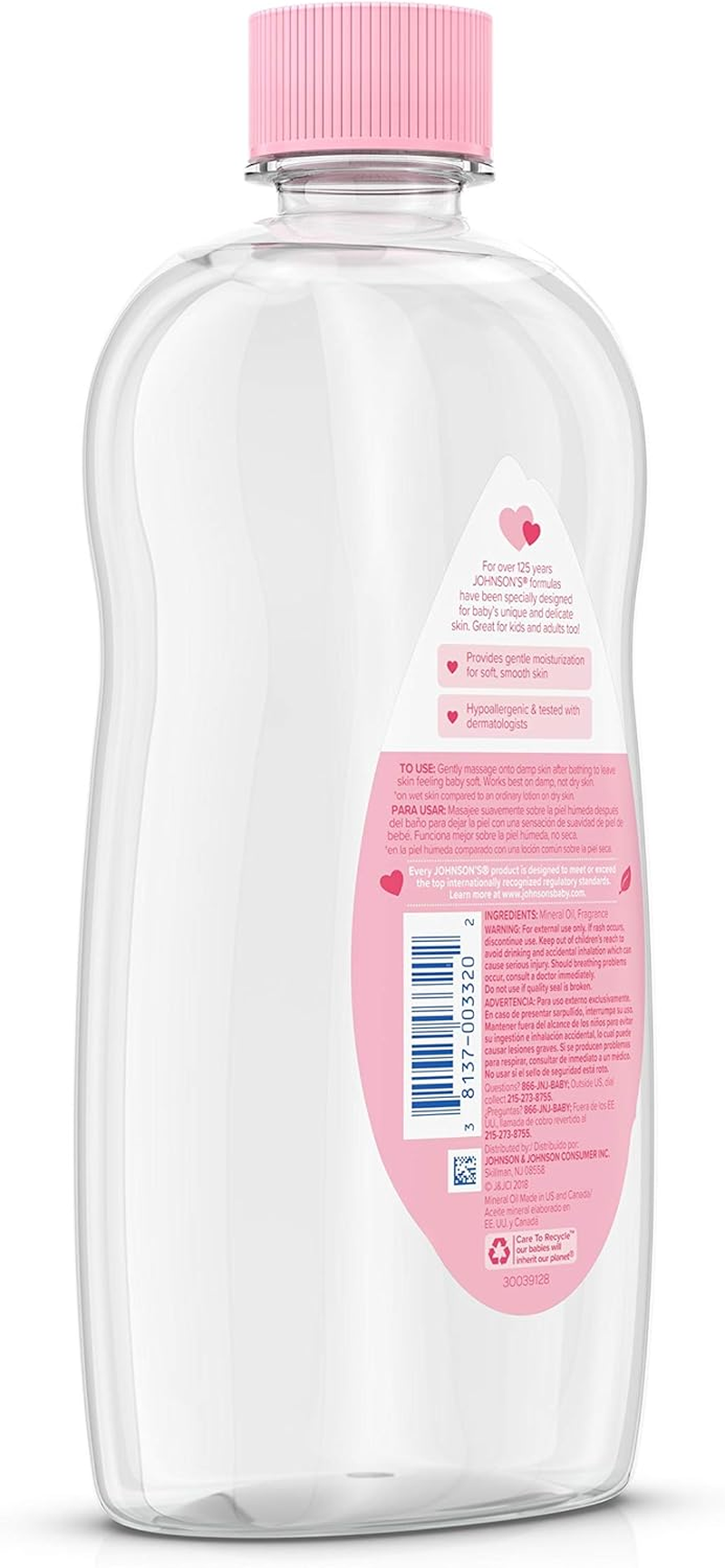 Johnson & Johnson SLC (Cosmetics) Baby Oil, 20 Fl Oz image number 2