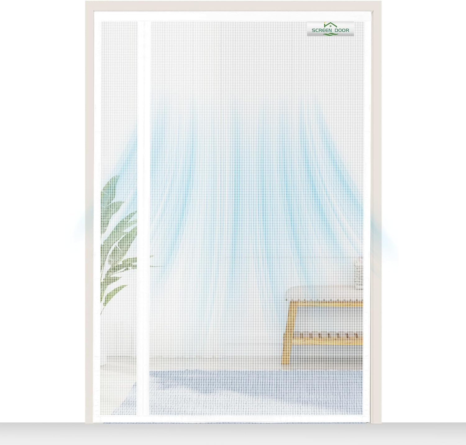 Screen Door Fly Screen Door, 80 X 230 Cm, Reversible Fly Screen Balcony Door with Left/Right Opening, Easy Access, Insect Protection - Black