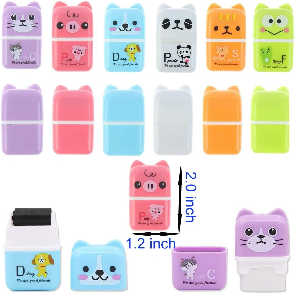 Cute Pencil Erasers for Kids, 24 Count & 6 Colors, White, Purple, Blue, Green, Pink, Orange, Fun Party Favor & School Supplies, Kawaii Drawing Eraser for Boys and Girls (SZE24B) image number 3