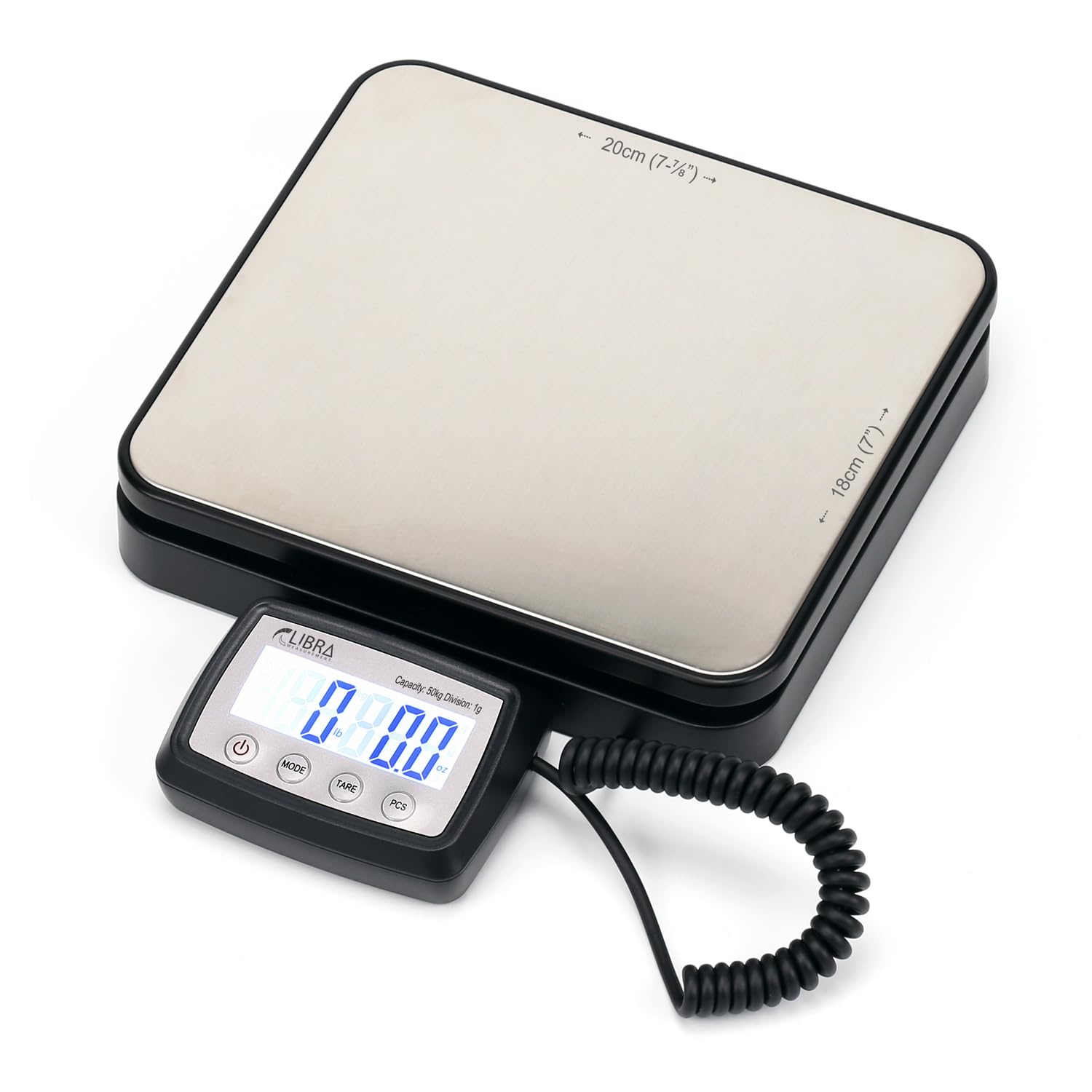 110 Lb (50 Kg) Digital Postal Scale, Stainless Steel Pan, Backlit Display, Piece Counting, Multiple Units, Capacity: Max 50 Kg (110 Lb), Min 5 G (0.2 Oz), Division 1 G / 0.1 Oz image number 5