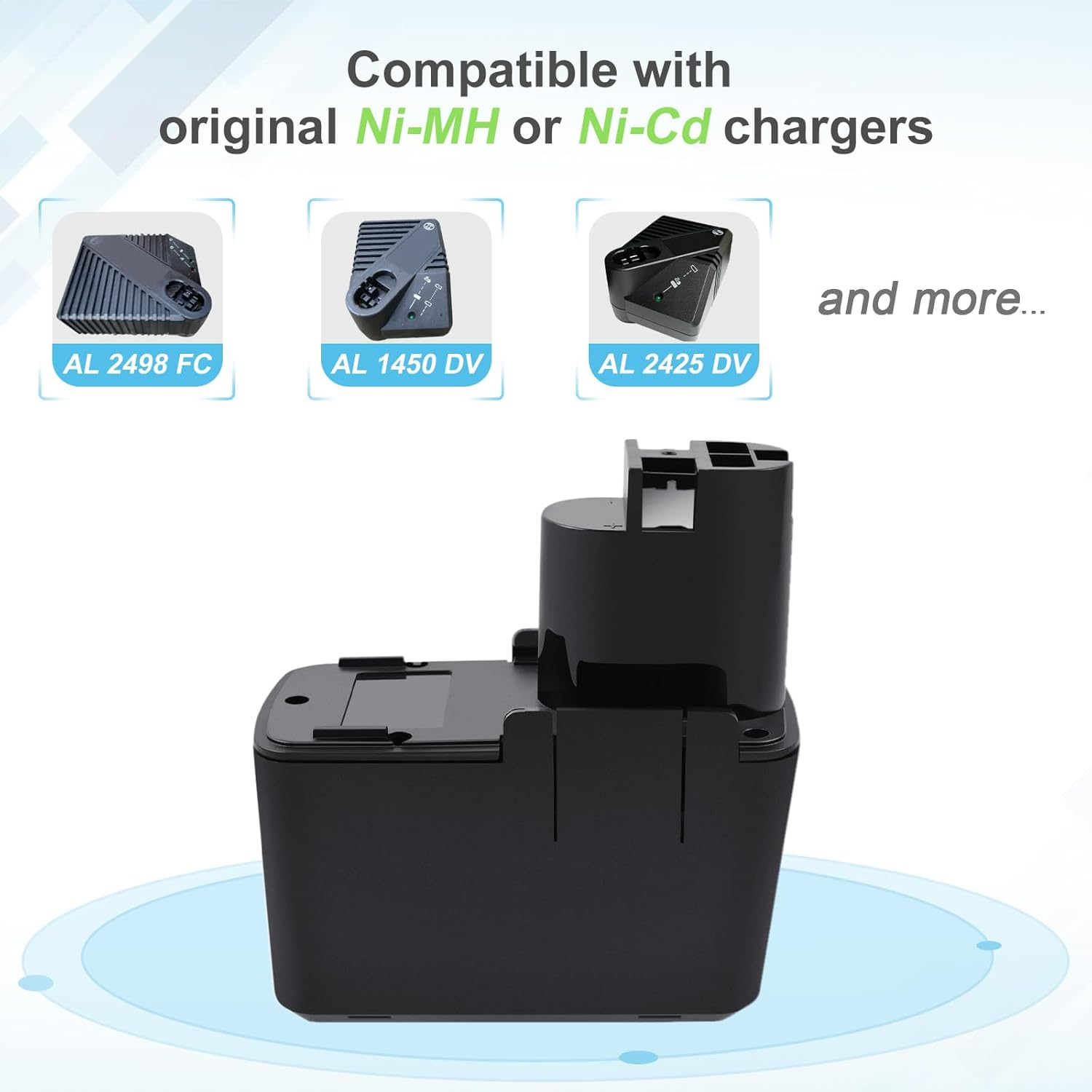 Iprize 9.6V 4.0Ah NI-MH Replacement Battery for Bosch 2607335035 2607335037 BAT001 GSR 9.6 VES-2 PSR 9.6 VES-2 image number 4