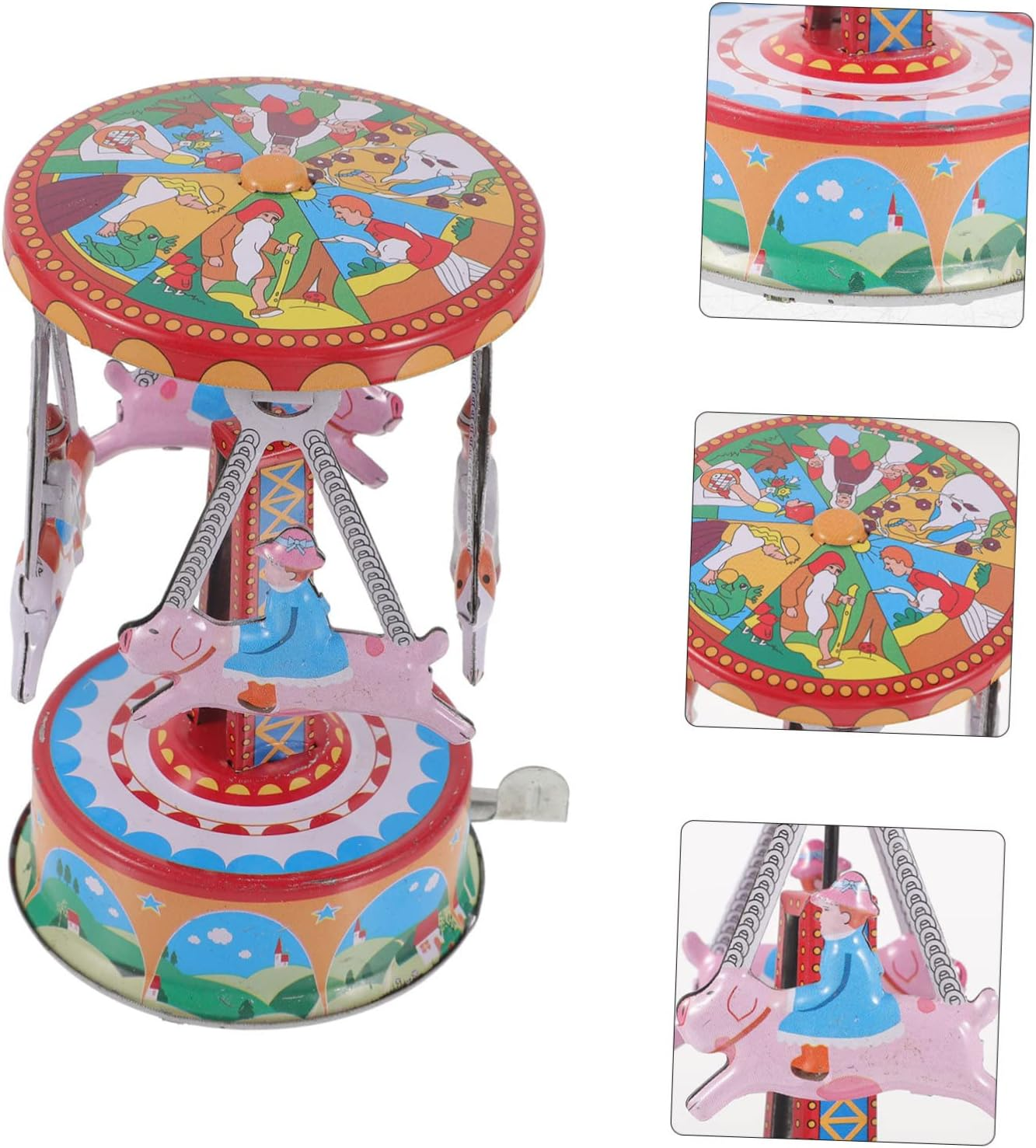 CIYODO Retro Vintage Tin Toy Windup Creative Educational Toys for Boys and Girls No Battery Needed for Birthday Party Decorations image number 4