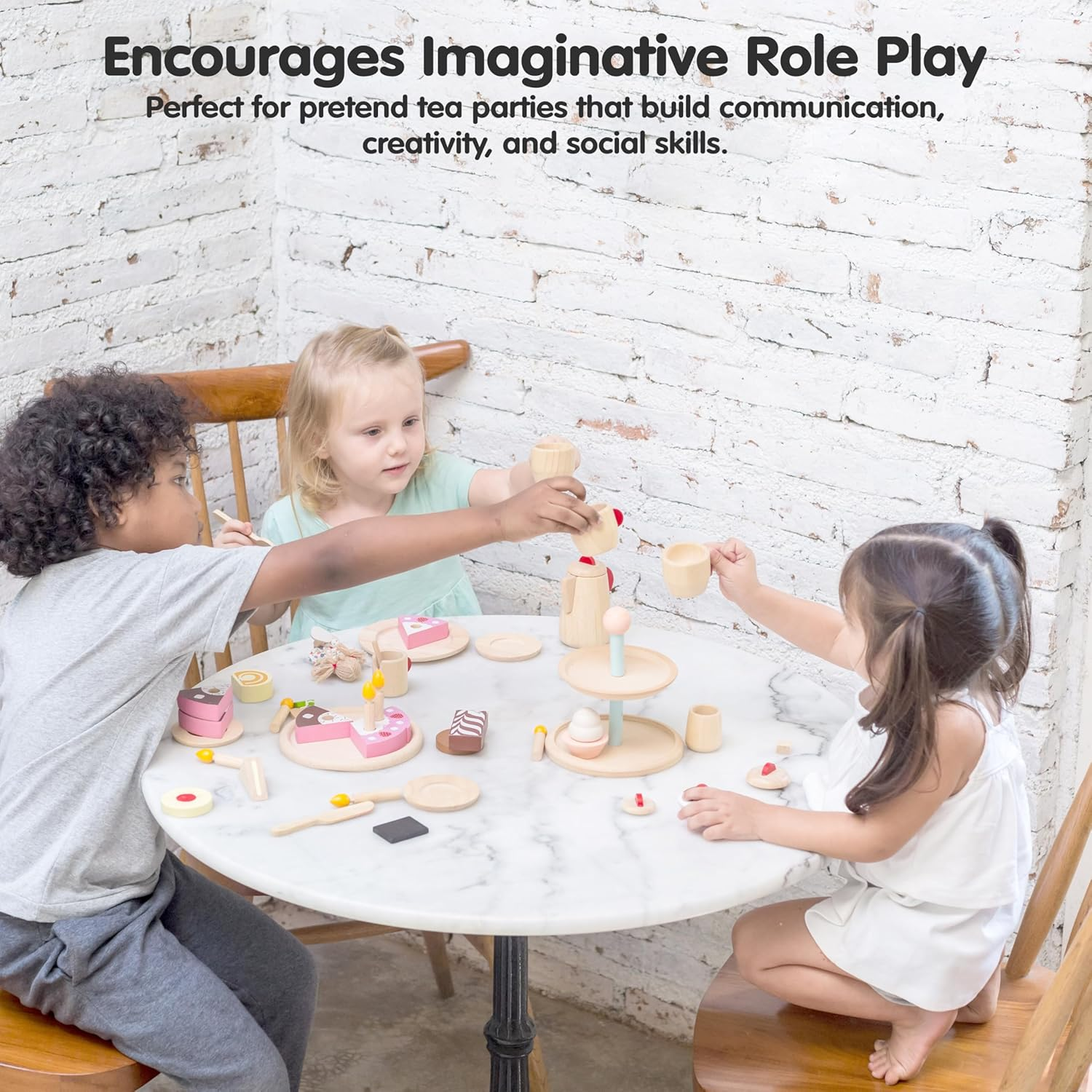 Plan Toy Tea Set(Solid Wood Version) image number 1