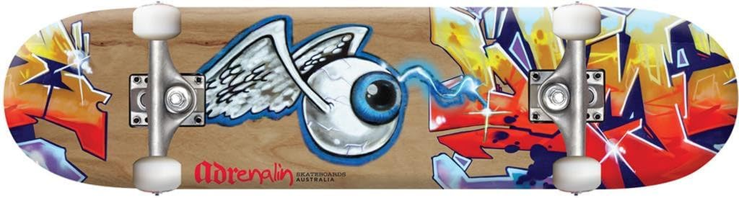 Adrenalin Halfpipe Eyeball Skateboard, 31-Inch X 8-Inch Size image number 1