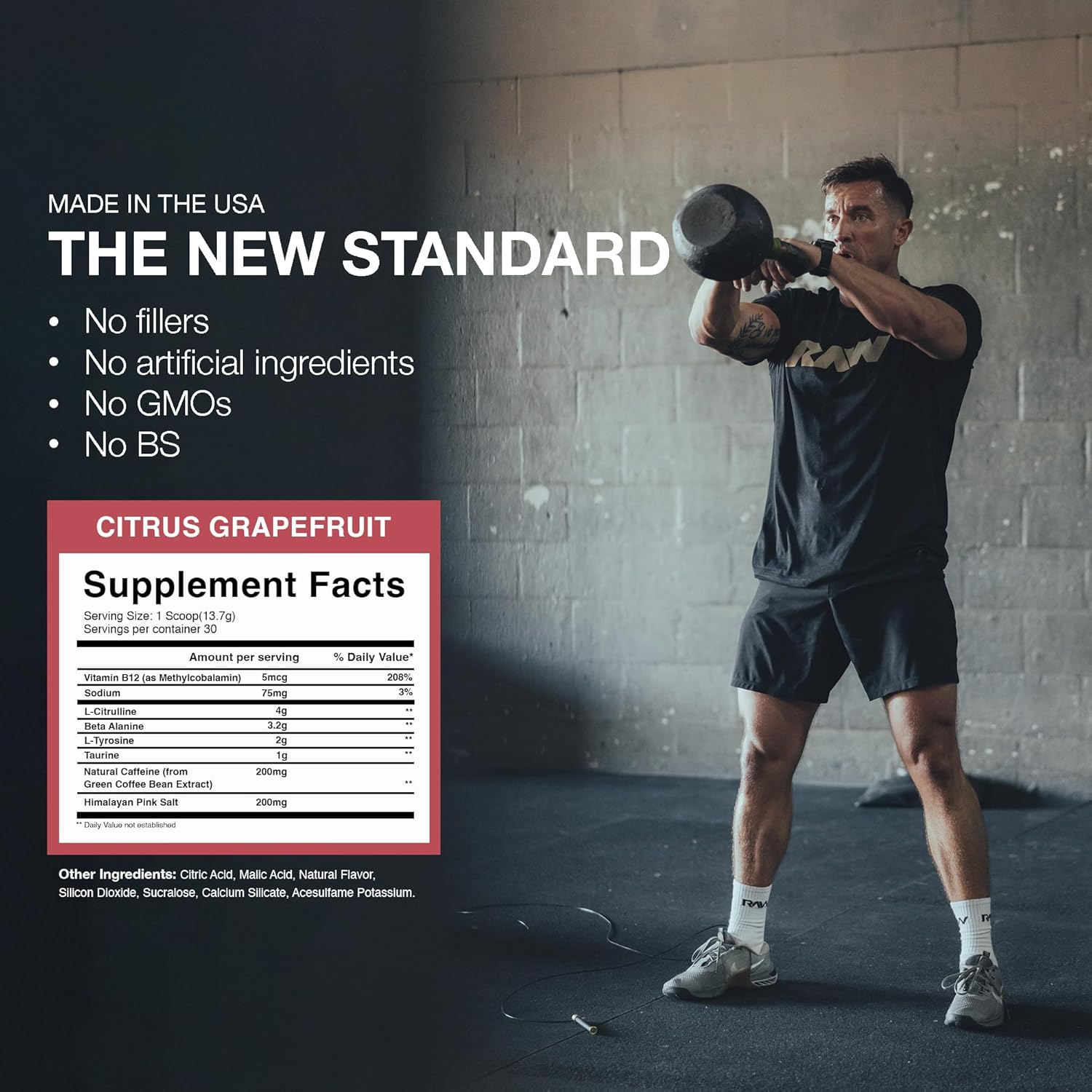 Raw Nutrition CBUM Blue Raspberry Essential Pre Workout Powder 408 G image number 2