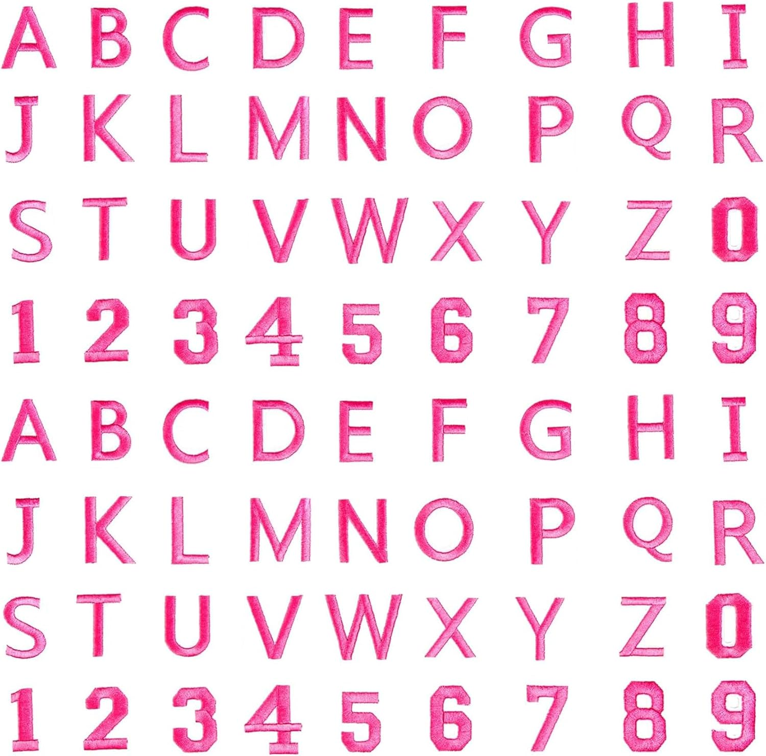 72Pcs Iron on Patches, Betterjonny White Embroidered Patches 52Pcs Alphabet a to Z and 20Pcs Number 0-9 Sew on Patches Capital Letters Numbers Patches for Clothes Shoes Hats Bags