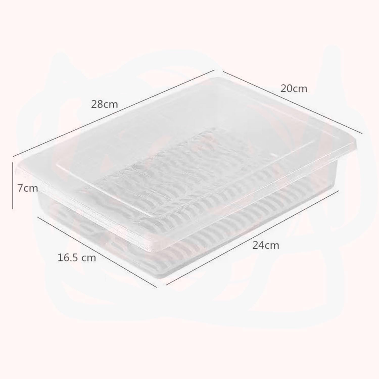 YIRANJIA 3Pcs Large Size Plastic Food Storage Containers Stackable Fridge Organiser for Fruit & Vegetable Storage or Wash, Kitchen Storage & Organisation Bins with Lids & Removable Drain Basket image number 2