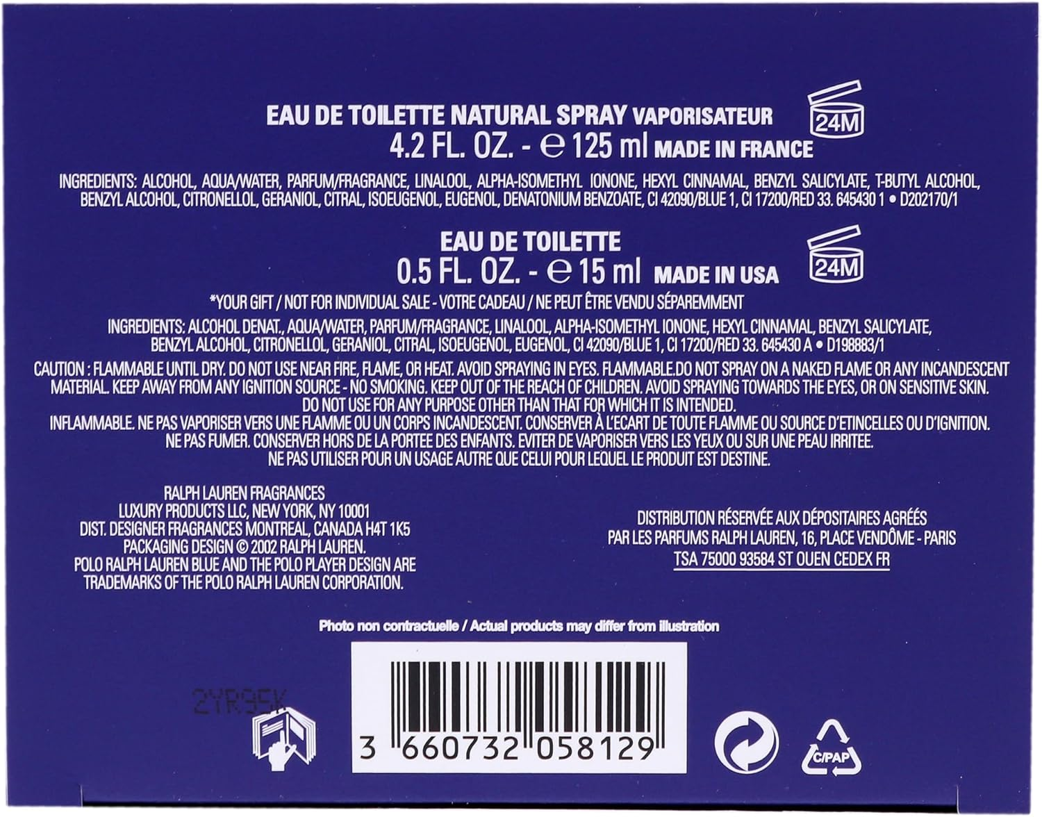 Ralph Lauren Polo Blue 2-Piece Gift Set for Men