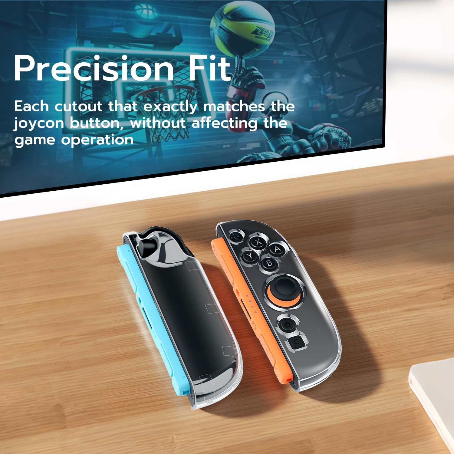 Mcbazel Protective Case for N-Switch 2 Joy Con Accessories,Clear PC Cover -Split Design, Lightweight&Eco-Friendly,Easy Install for Full Protection&Hd Transparency image number 4