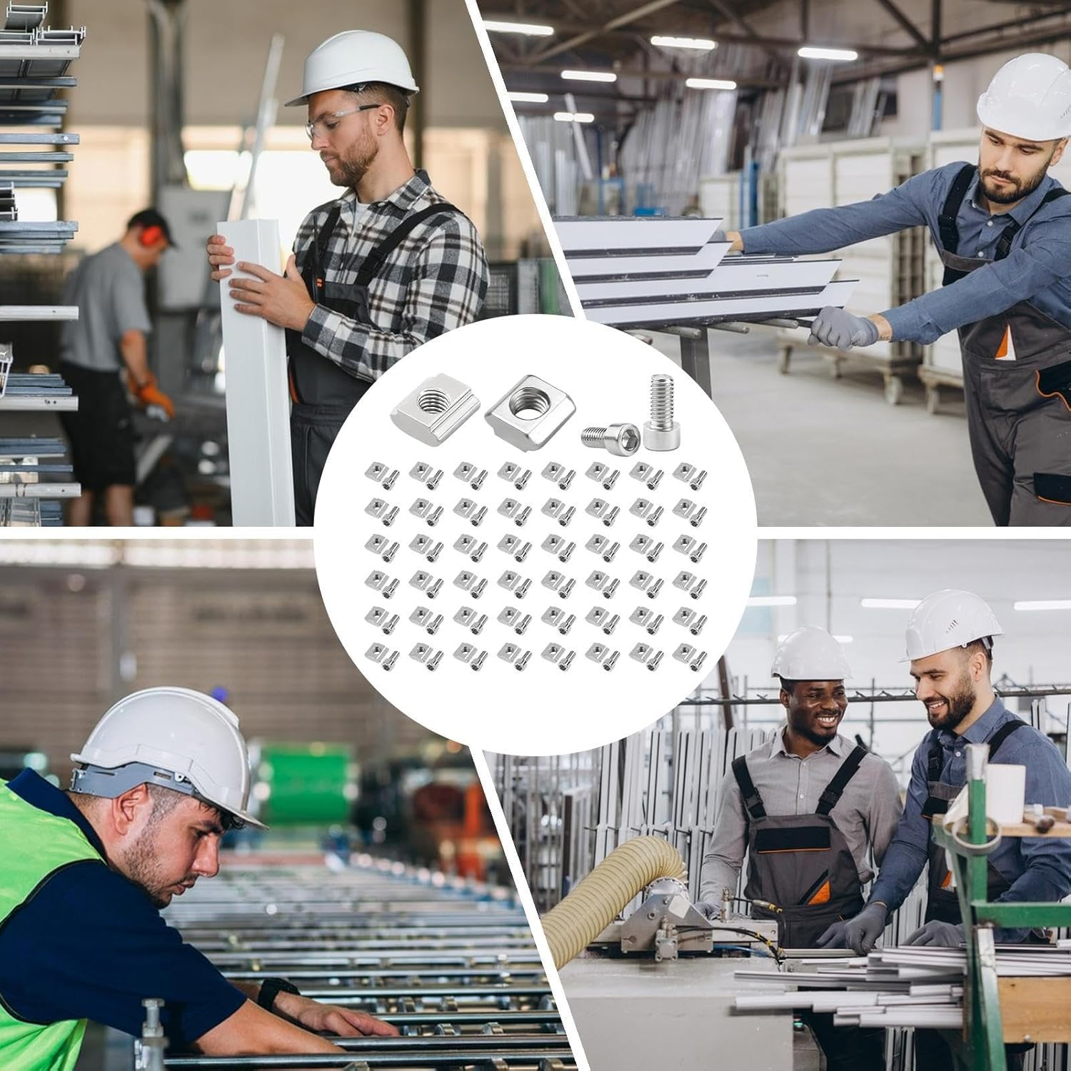 M5 T-Nuts Screws Kit, Home Repair Accessories, Extruded Aluminum Hardware, for DIY Enthusiasts Woodworkers Furniture Assembly Machine Building Workbench Home Repair Automotive image number 1