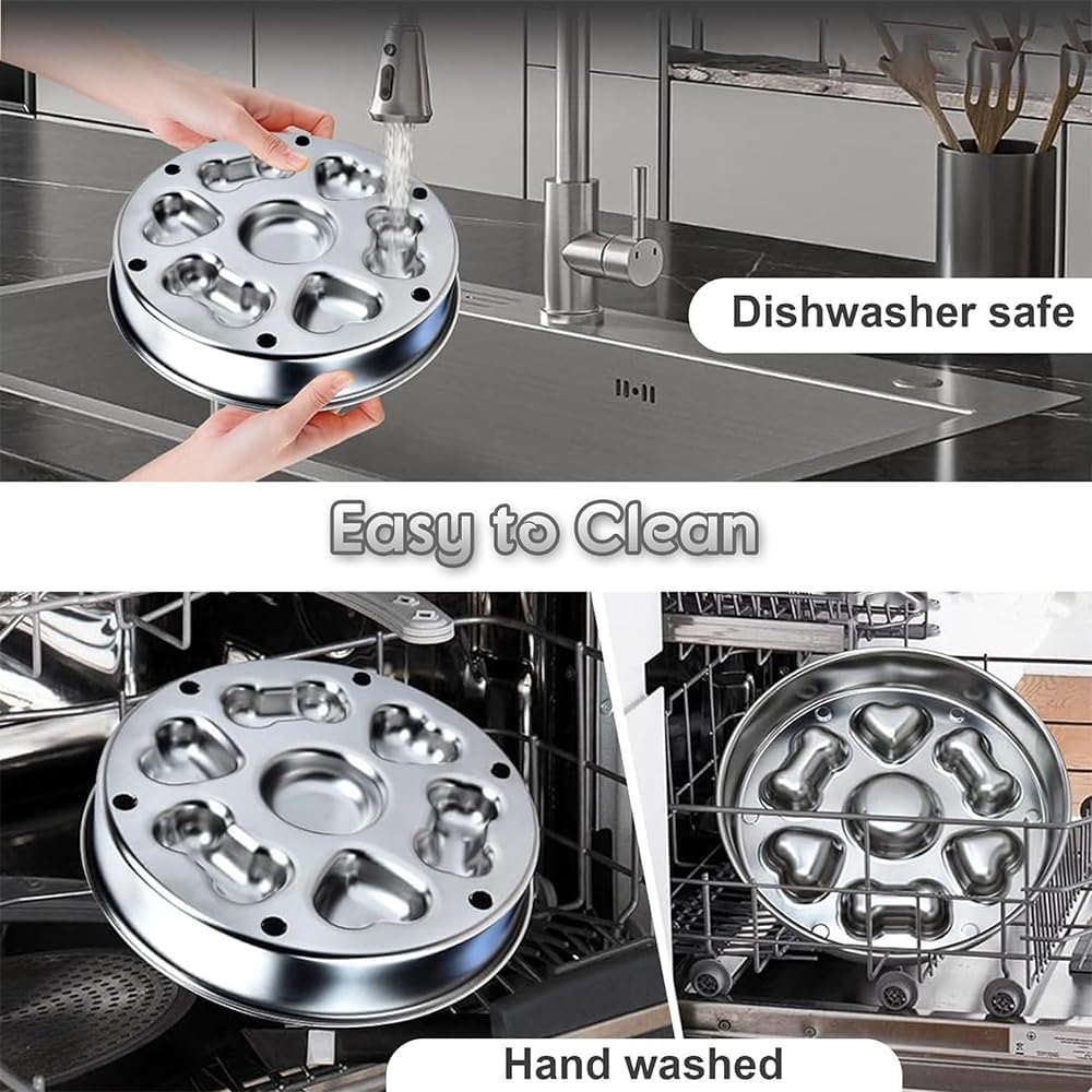 Slow Feeder Dog and Cat Bowls - Stainless Steel, No Choking, Non-Slip, Preventing Choking Dog Bowl, Easy to Clean, Pet Food Training Bowl Toy for Medium to Large Sizes image number 3