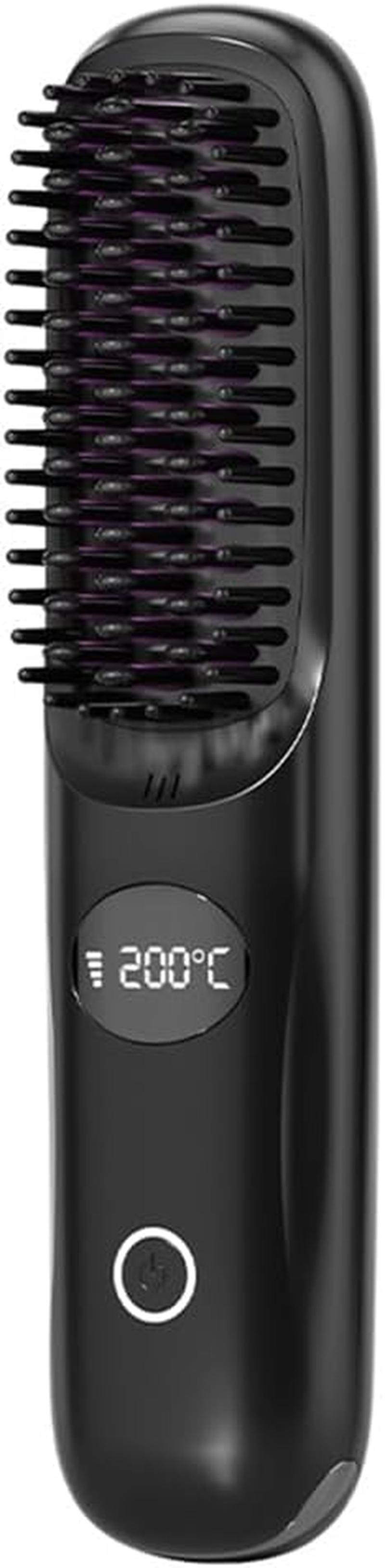 Xioaue Cordless Ceramic Heated Hot Brush 3 Temp Settings 160-200&deg;C Heat Brush LCD Display Electric Hot Comb for Smooth image number 5