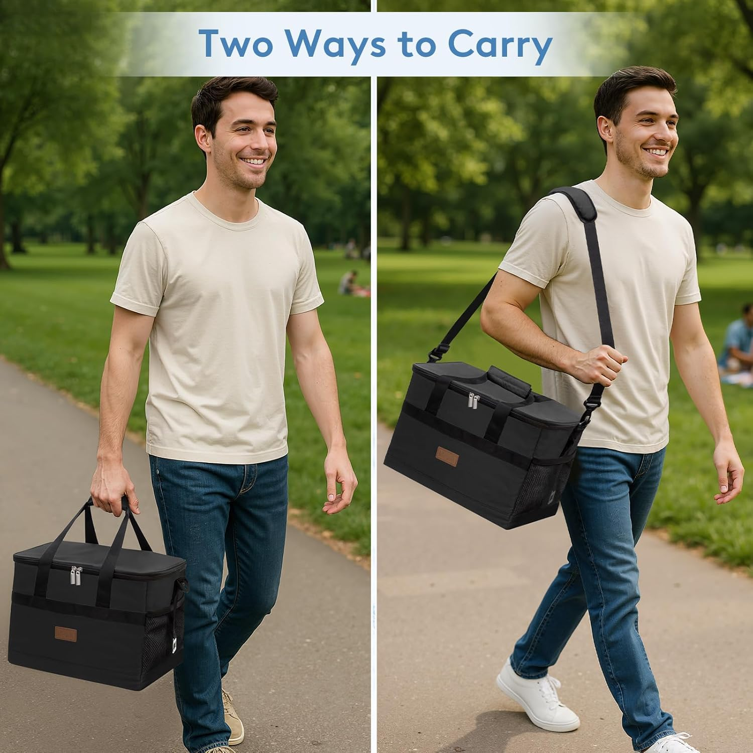 Lifewit Soft Cooler Bag Large with Hard Liner, Insulated Picnic Soft-Sided Cooling Bag for Camping/Bbq/Shopping Family Outdoor Activities image number 6