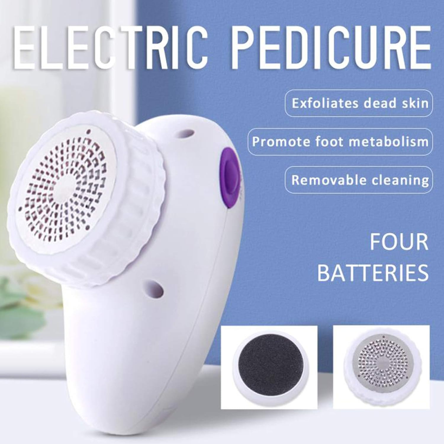 Hard Skin Remover Electric Foot Grinder Portable Rechargeable Callus Exfoliate Hard Skin Remover Pedicure Head Tools for Dry, Hard image number 5